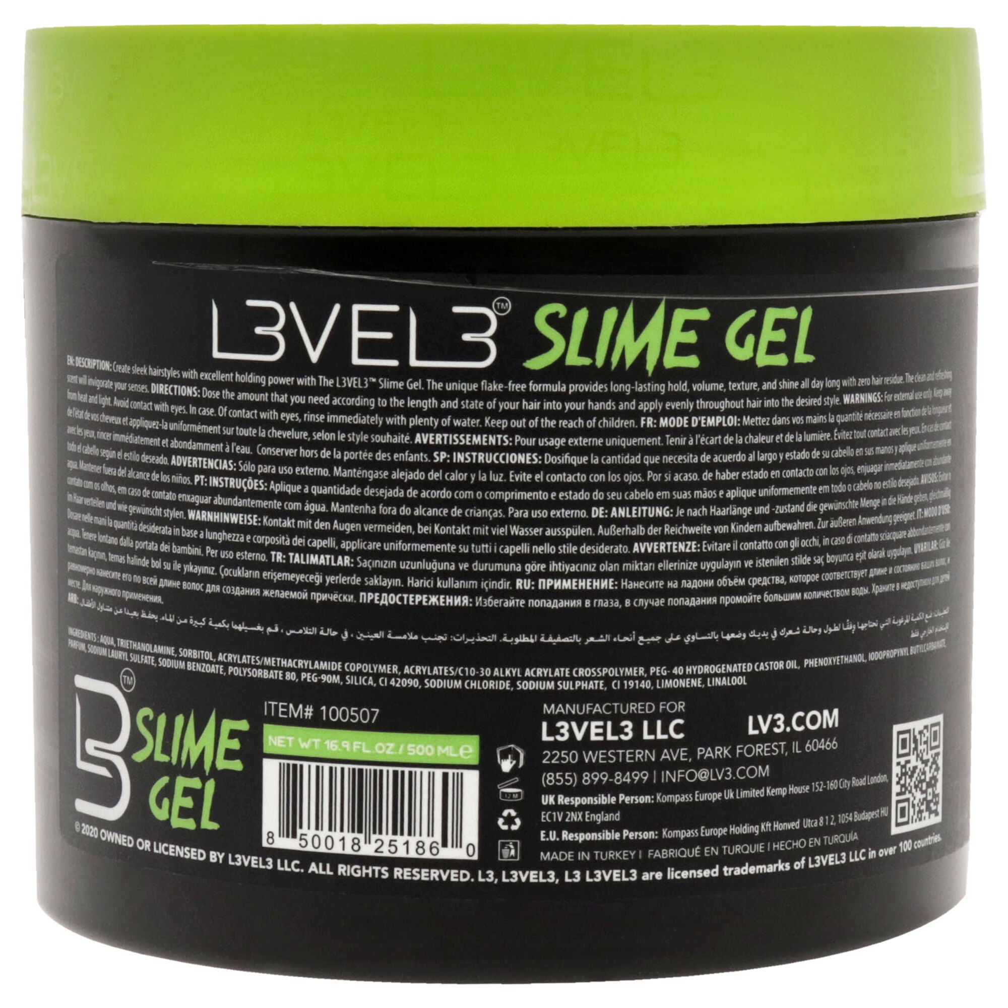 Slime Gel by L3VEL3 for Men - 16.9 oz Gel, See Description, alternate image number 2