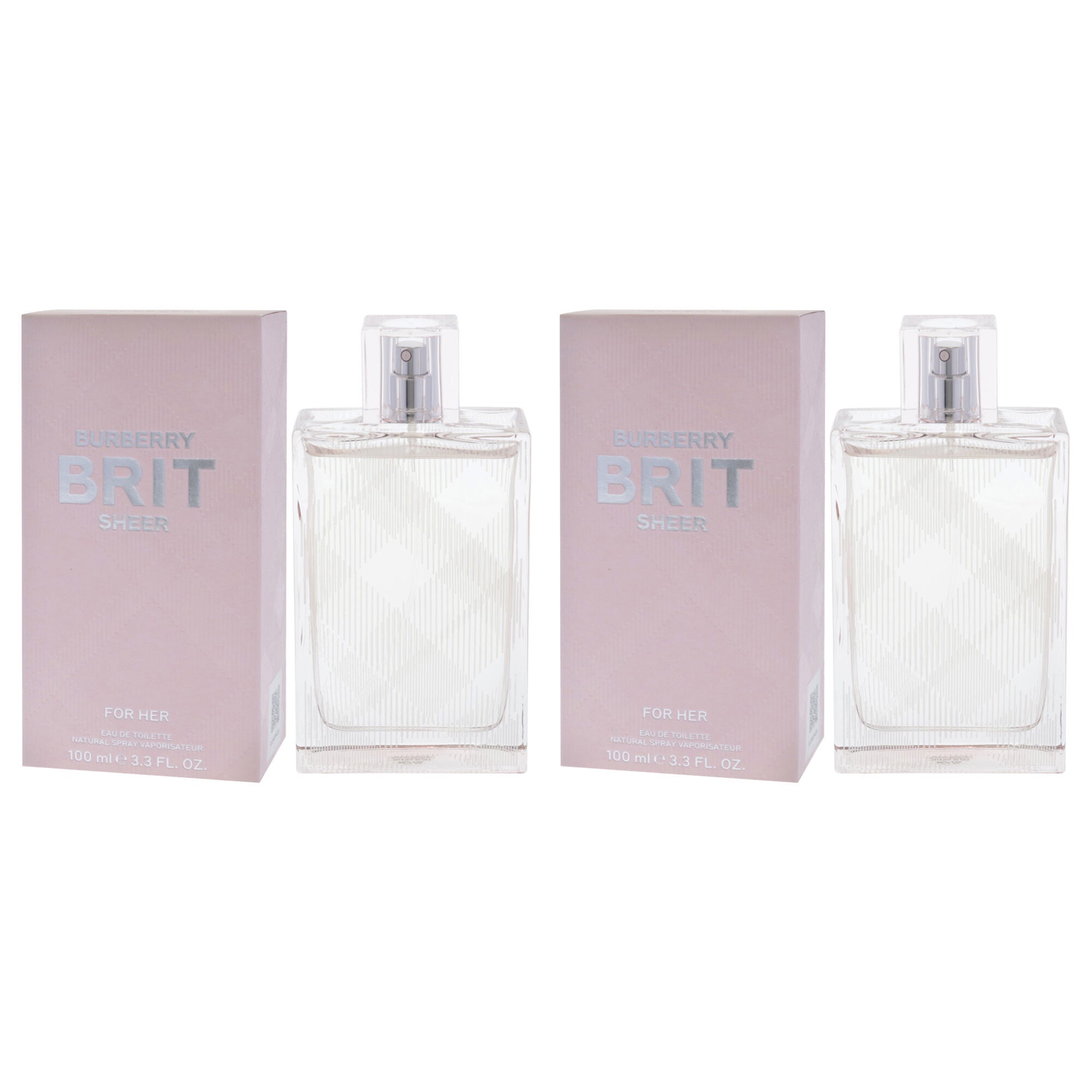 Burberry Brit Sheer by Burberry for Women - 3.3 oz EDT Spray - Pack of 2, Clear, alternate image number 3