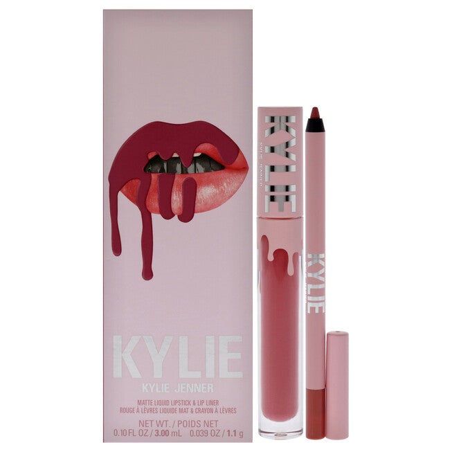 Matte Lip Kit - 302 Snow Way Bae by Kylie Cosmetics for Women - 2 Pc 0.10oz Matte Liquid Lipstick, 0.039oz Lip Liner, NA, hi-res image number null