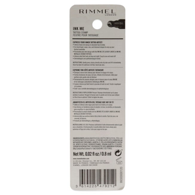 Ink Me Tatto Stamp Eyes and Body - 004 Black Moon Shape by Rimmel London for Women - 0.02 oz Eyeliner, , alternate image number null