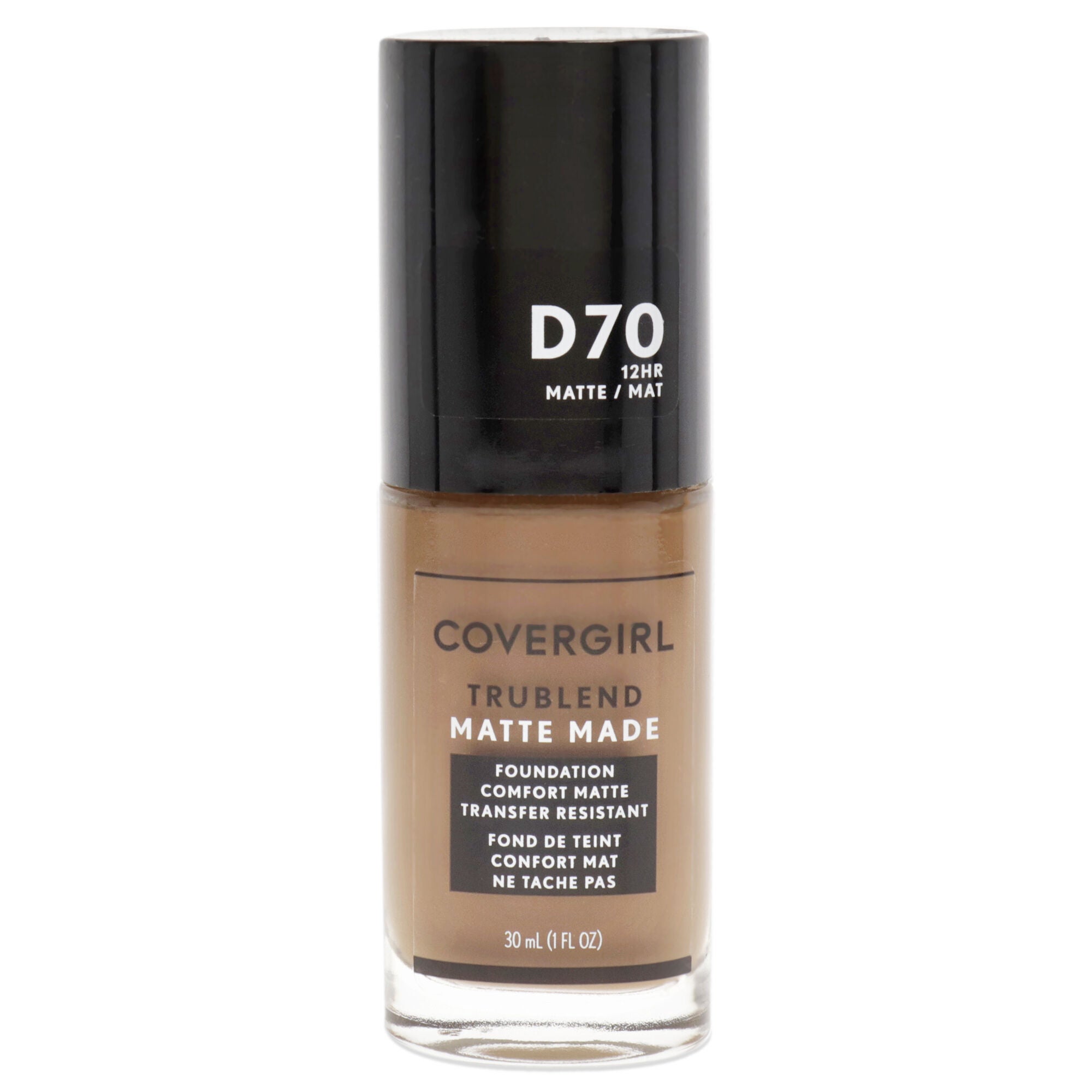 TruBlend Matte Made Liquid Foundation - D70 Cappuccino by CoverGirl for Women - 1 oz Foundation, , alternate image number 3