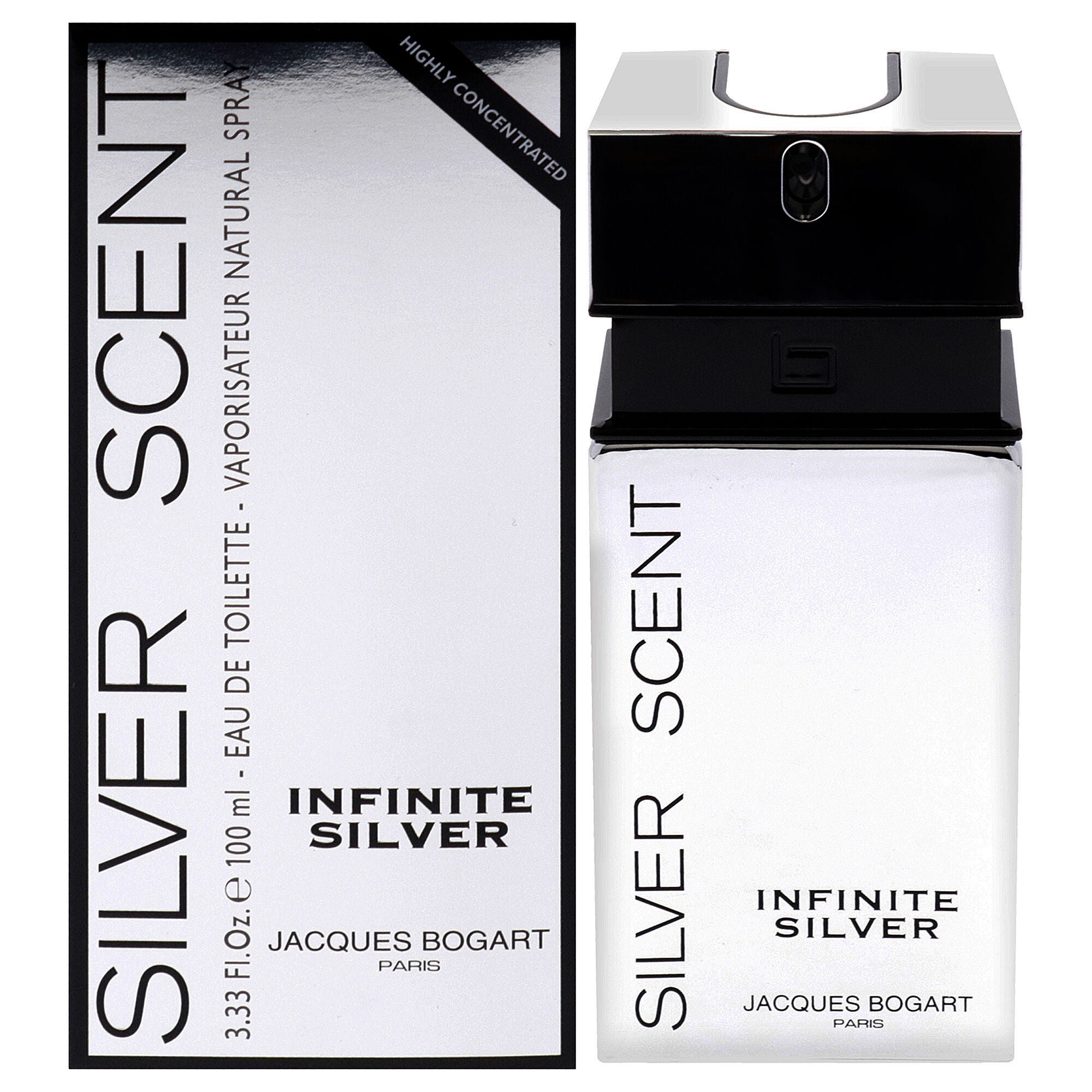 Silver Scent Infinite Silver by Jacques Bogart for Men - 3.33 oz EDT Spray, Clear, hi-res image number 0