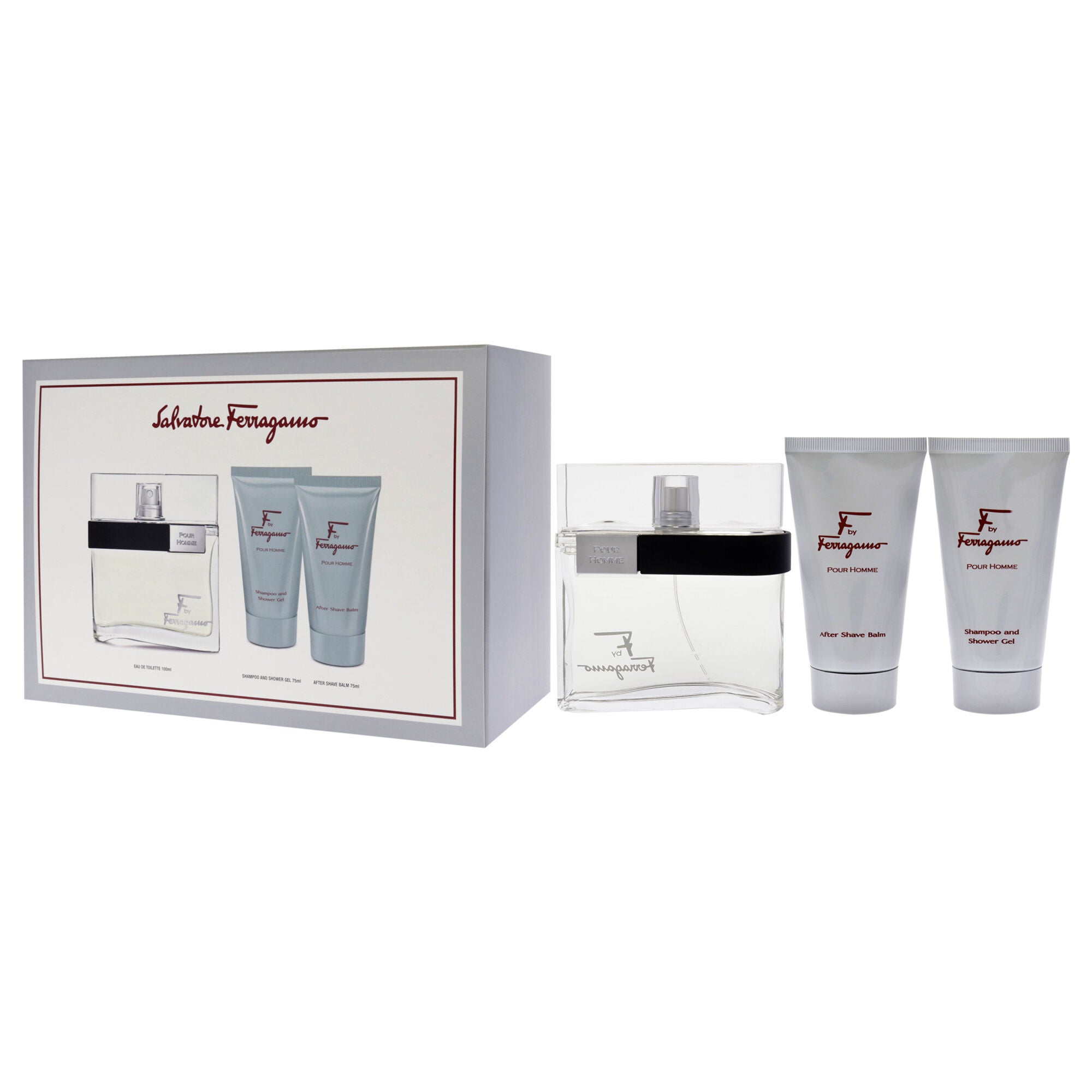 F by Salvatore Ferragamo for Men - 3 Pc Gift Set 3.4oz EDT Spray, 2.5oz Shower Gel, 2.5oz After Shave Balm, See Description, alternate image number 3
