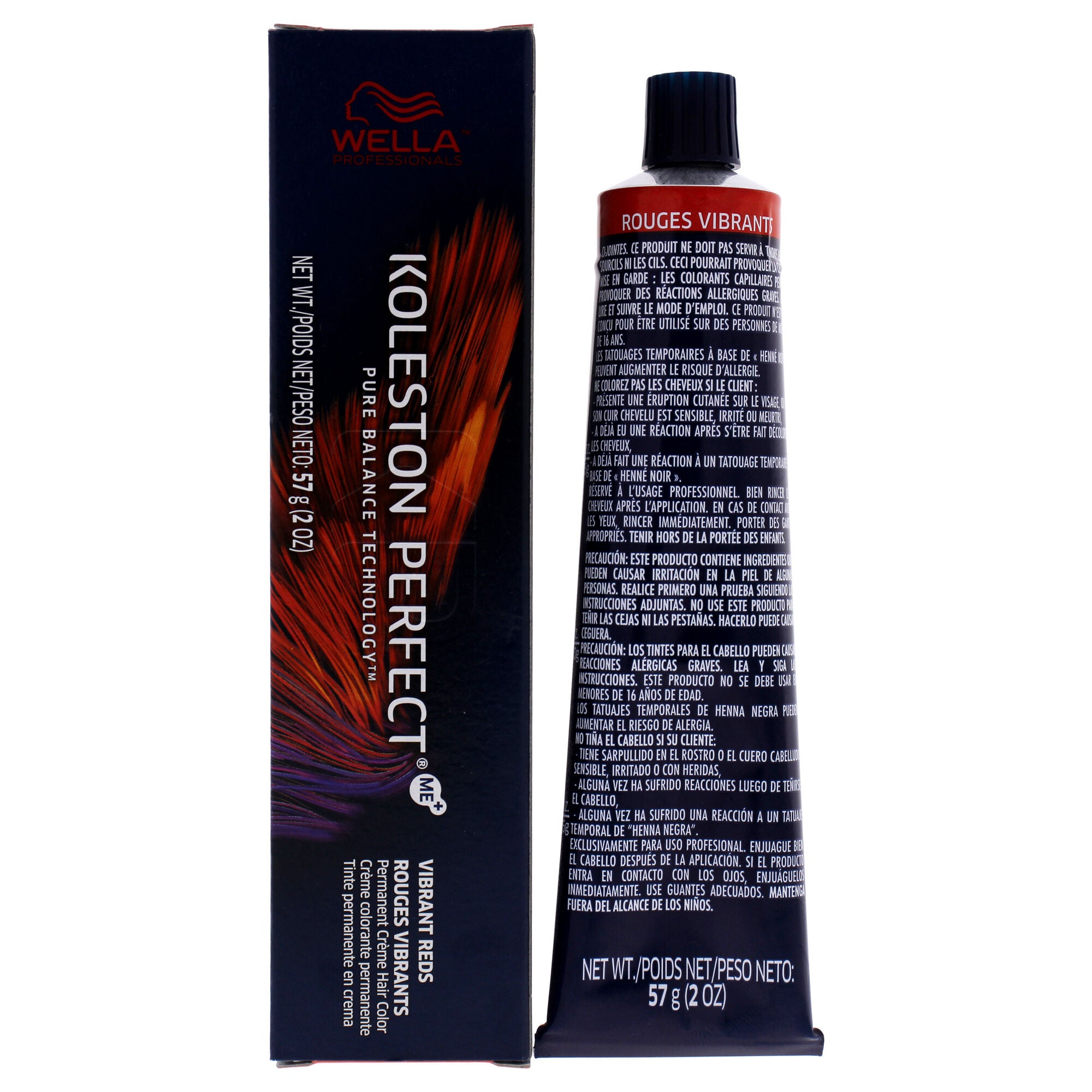 Koleston Perfect Permanent Creme Hair Color - 55 44 Intense Light Brown-Red Red by Wella for Unisex - 2 oz Hair Color, See Description, hi-res image number 0