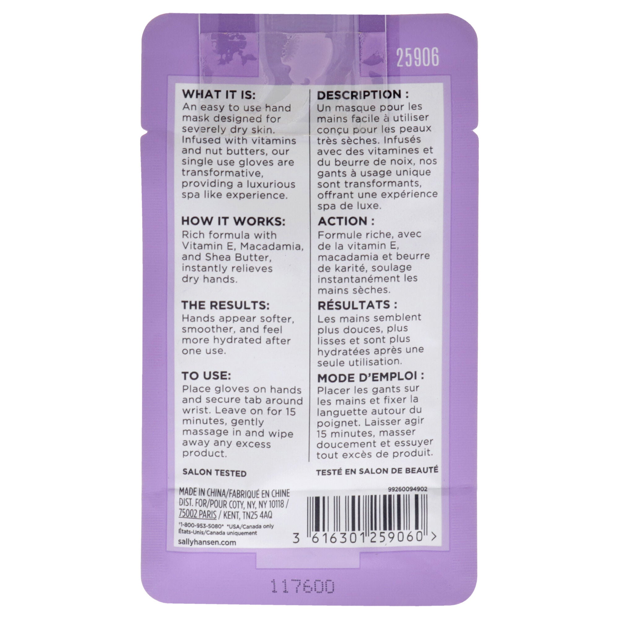 Spa Collection Hydrating Hand Mask Soothing Gloves by Sally Hansen for Women - 2 Pc Mask, See Description, alternate image number 2