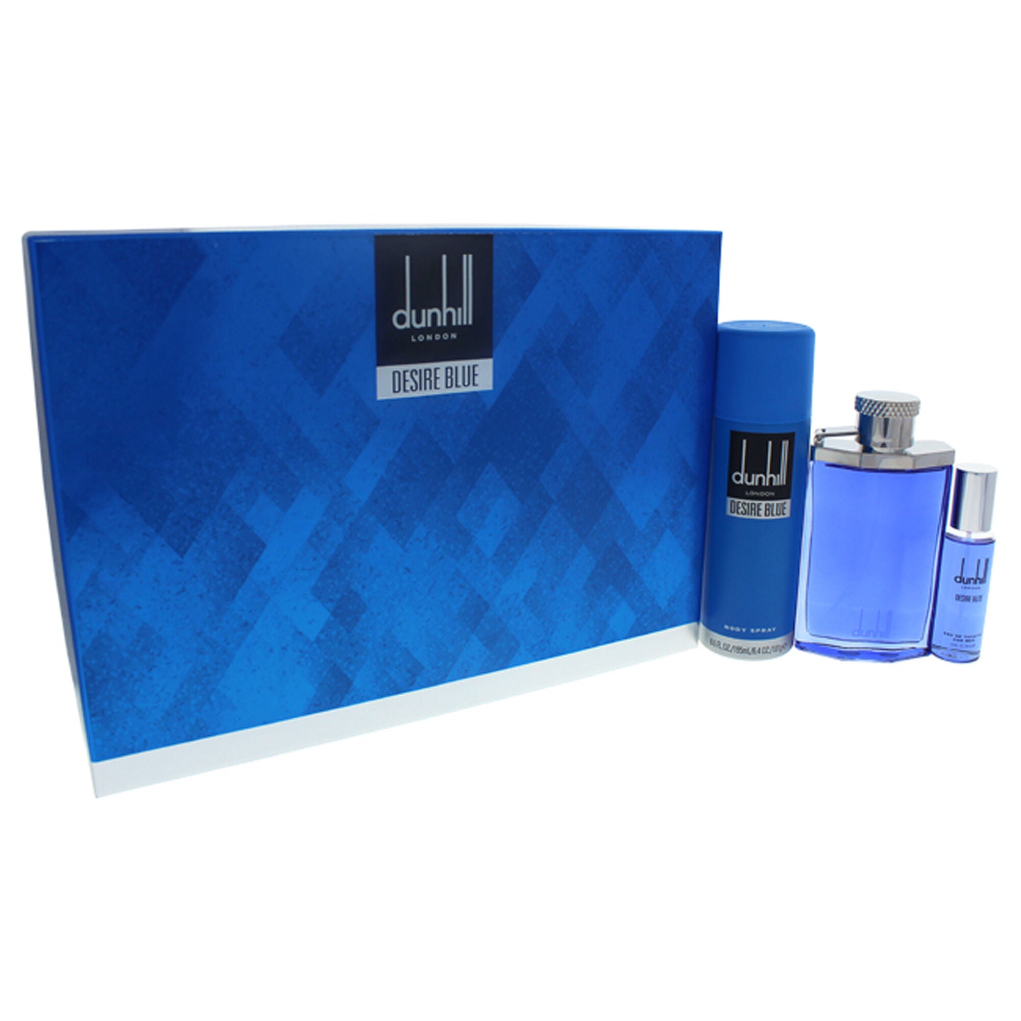 Desire Blue by Alfred Dunhill for Men - 3 Pc Gift Set 3.4oz EDT Spray, 1oz EDT Spray, 6.6oz Body Spray, See Description, hi-res image number 0