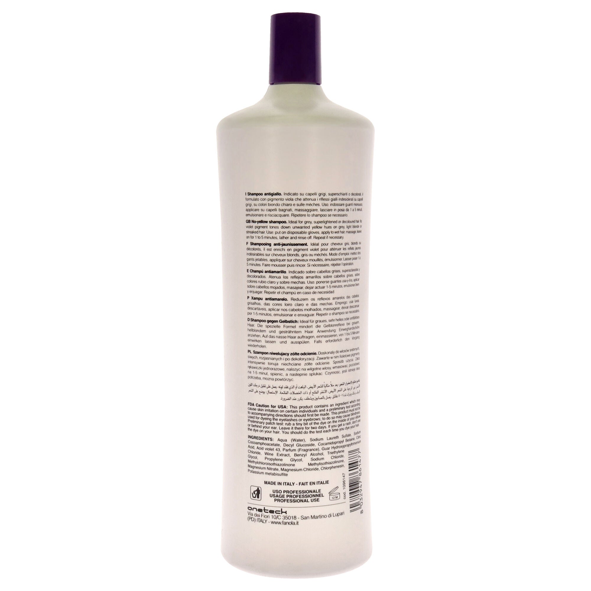 No Yellow Shampoo by Fanola for Unisex - 33.8 oz Shampoo, , alternate image number 4