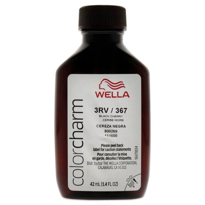 Color Charm Permanent Liquid Hair Color - 367 3RV Black Cherry by Wella for Unisex - 1.42 oz Hair Color, See Description, alternate image number 4