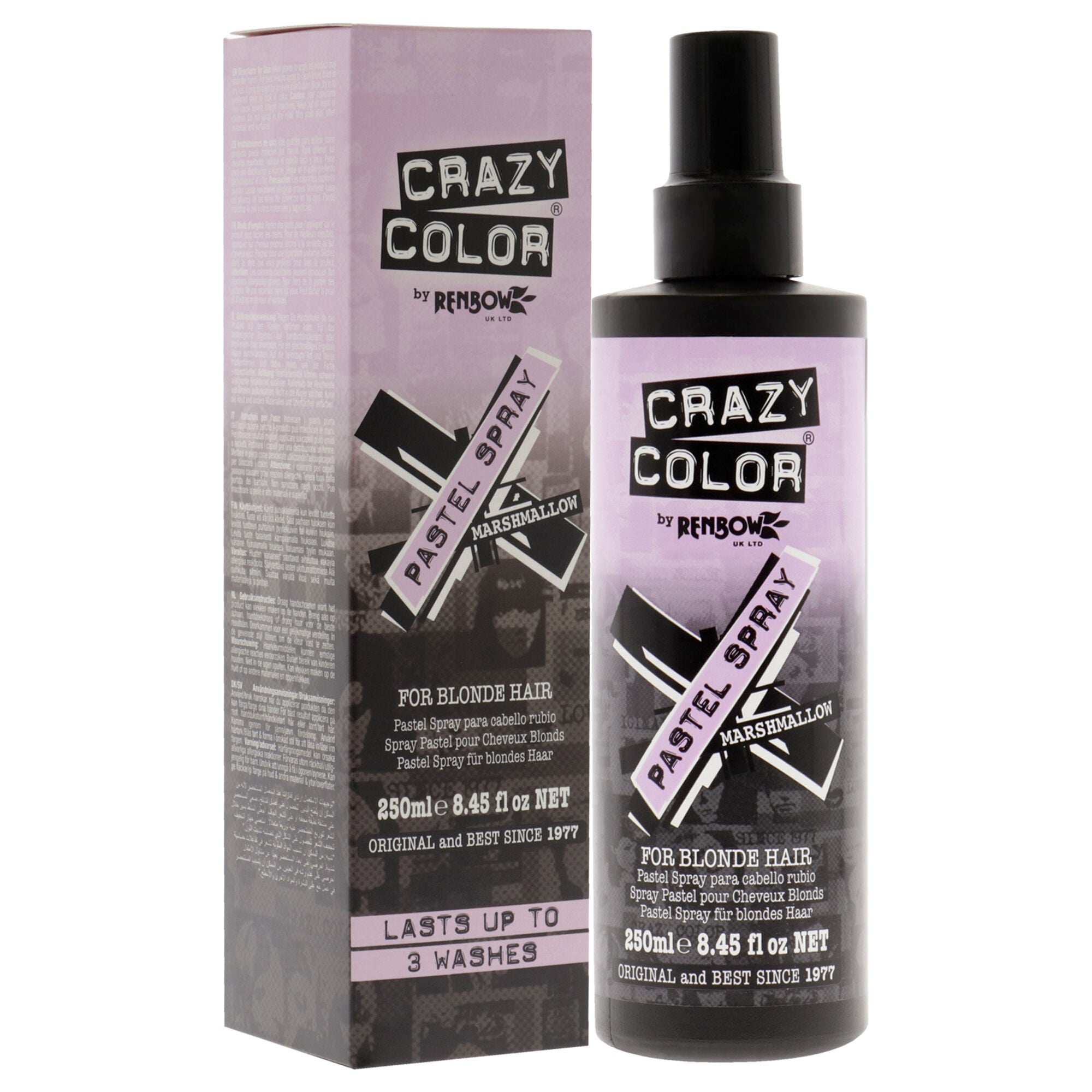Pastel Spray - Marshmallow by Crazy Color for Women - 8.45 oz Hair Spray, See Description, alternate image number 2