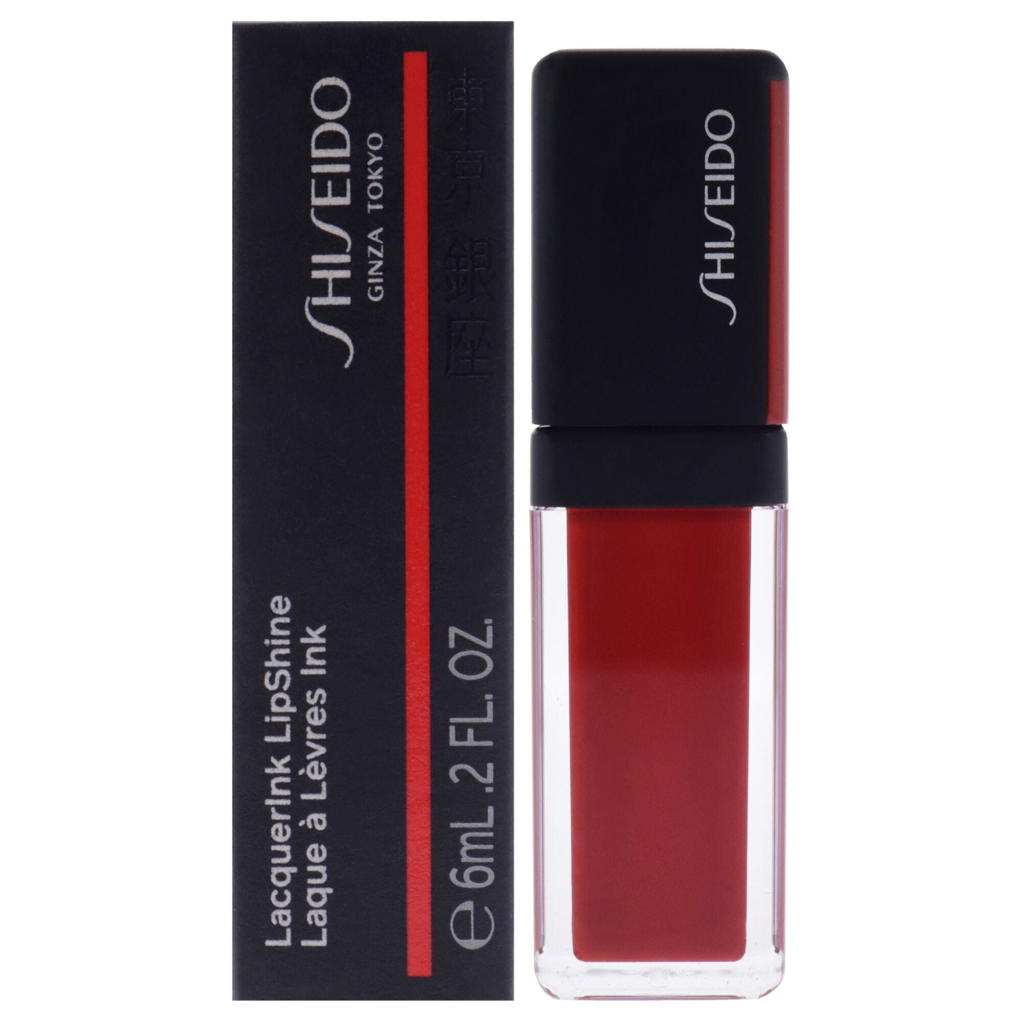 LacquerInk LipShine - 304 Techno Red by Shiseido for Unisex - 0.2 oz Lip Gloss, See Description, hi-res image number 0