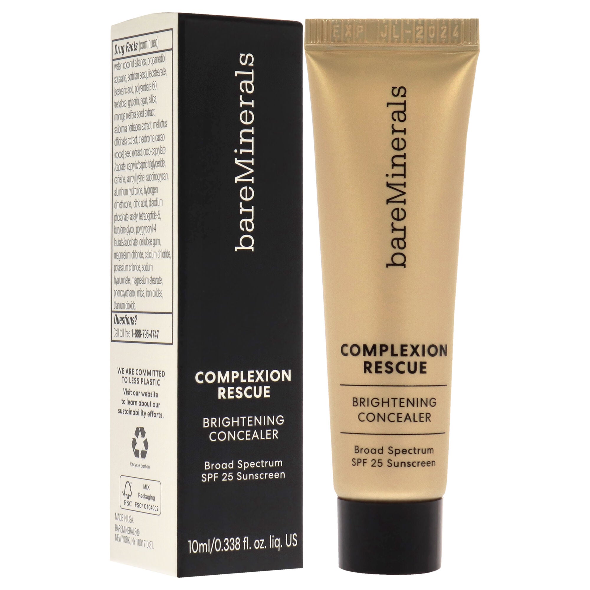 Complexion Rescue Brightening Concealer SPF 25 Sunscreen - Medium Suede by bareMinerals for Women - 0.338 oz Concealer, See Description, alternate image number 2