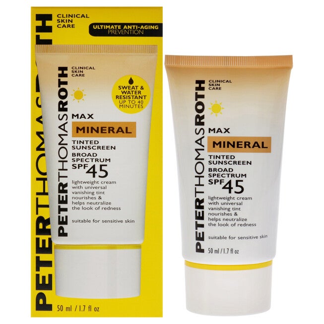 Max Mineral Tinted Sunscreen SPF 45 by Peter Thomas Roth for Unisex - 1.7 oz Sunscreen, See Description, hi-res image number null