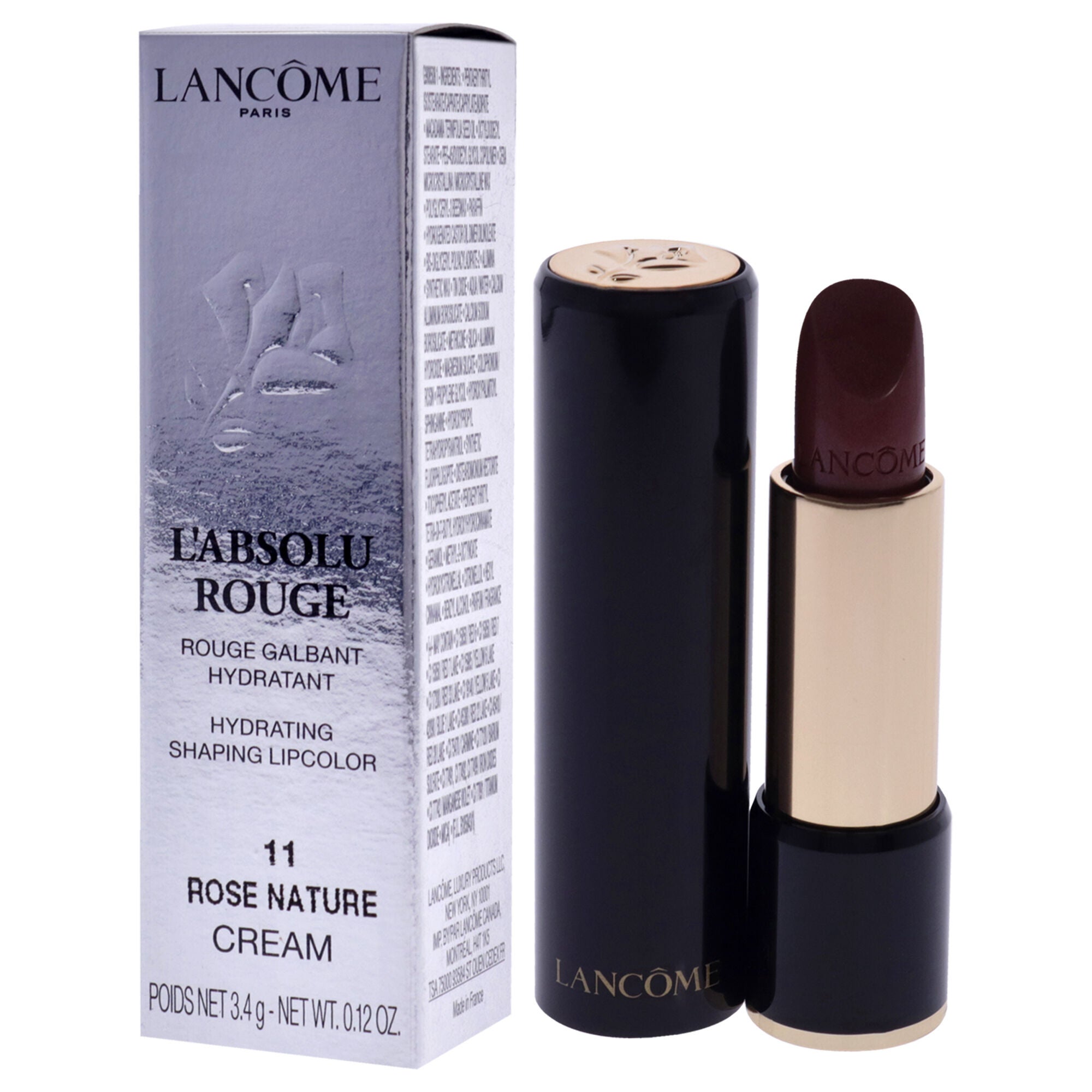 LAbsolu Rouge Hydrating Shaping Lipcolor - 11 Rose Nature-Cream by Lancome for Women - 0.12 oz Lipstick, , alternate image number 7