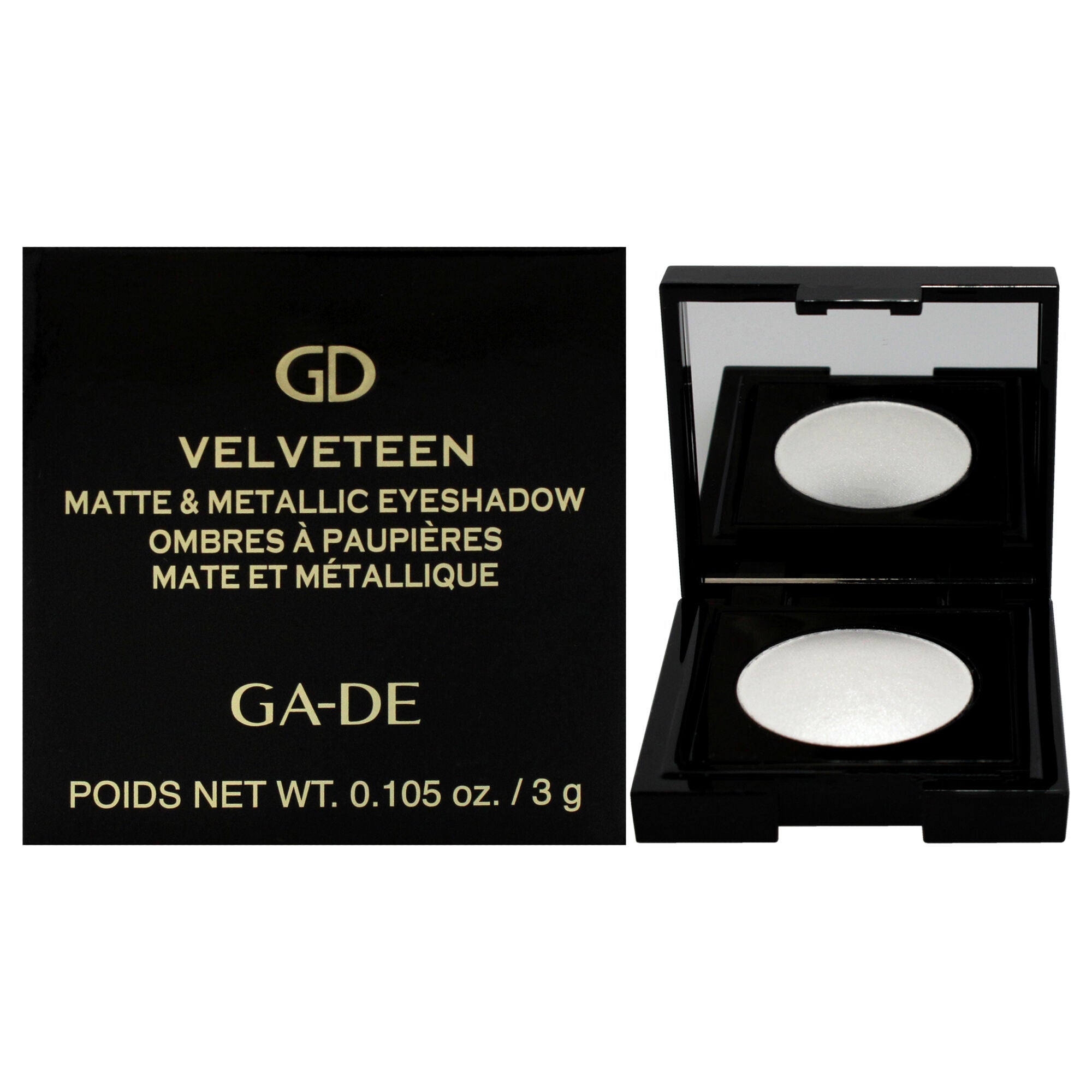 Velveteen Matte and Metallic Eyeshadow - 227 White Whisper by GA-DE for Women - 0.105 oz Eye Shadow, See Description, hi-res image number 0