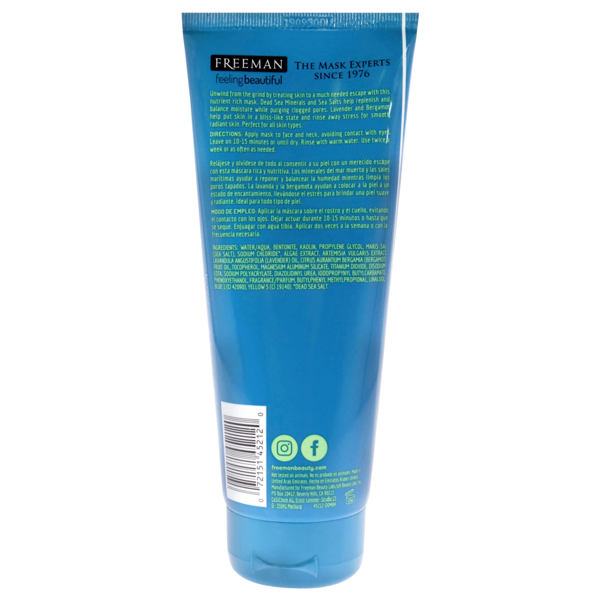 Feeling Beautiful Facial Anti-Stress Mask Dead Sea Minerals by Freeman for Unisex - 6 oz Mask, See Description, alternate image number 1