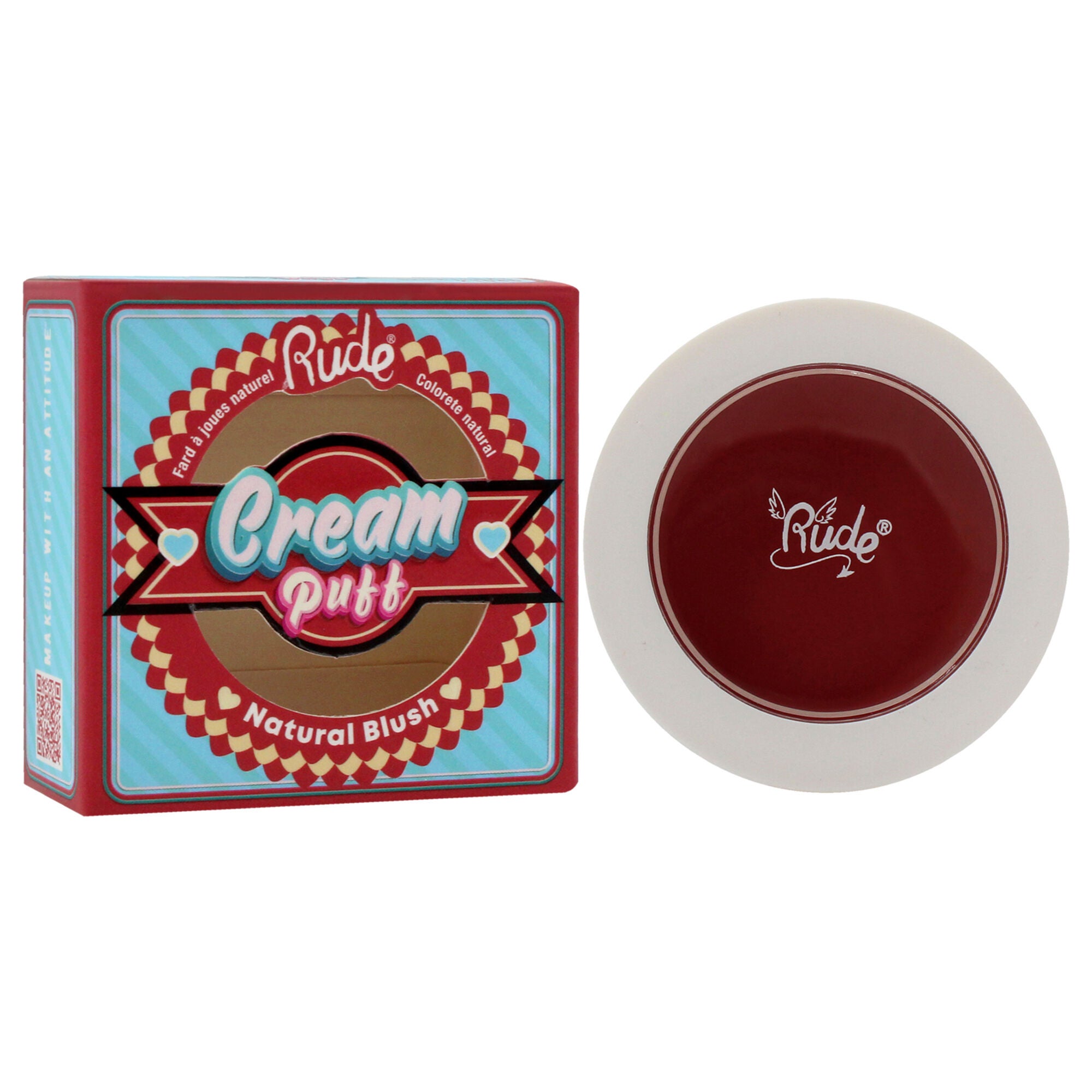 Cream Puff Natural Blush - Shortcake by Rude Cosmetics for Women - 0.21 oz Blush, See Description, alternate image number 2