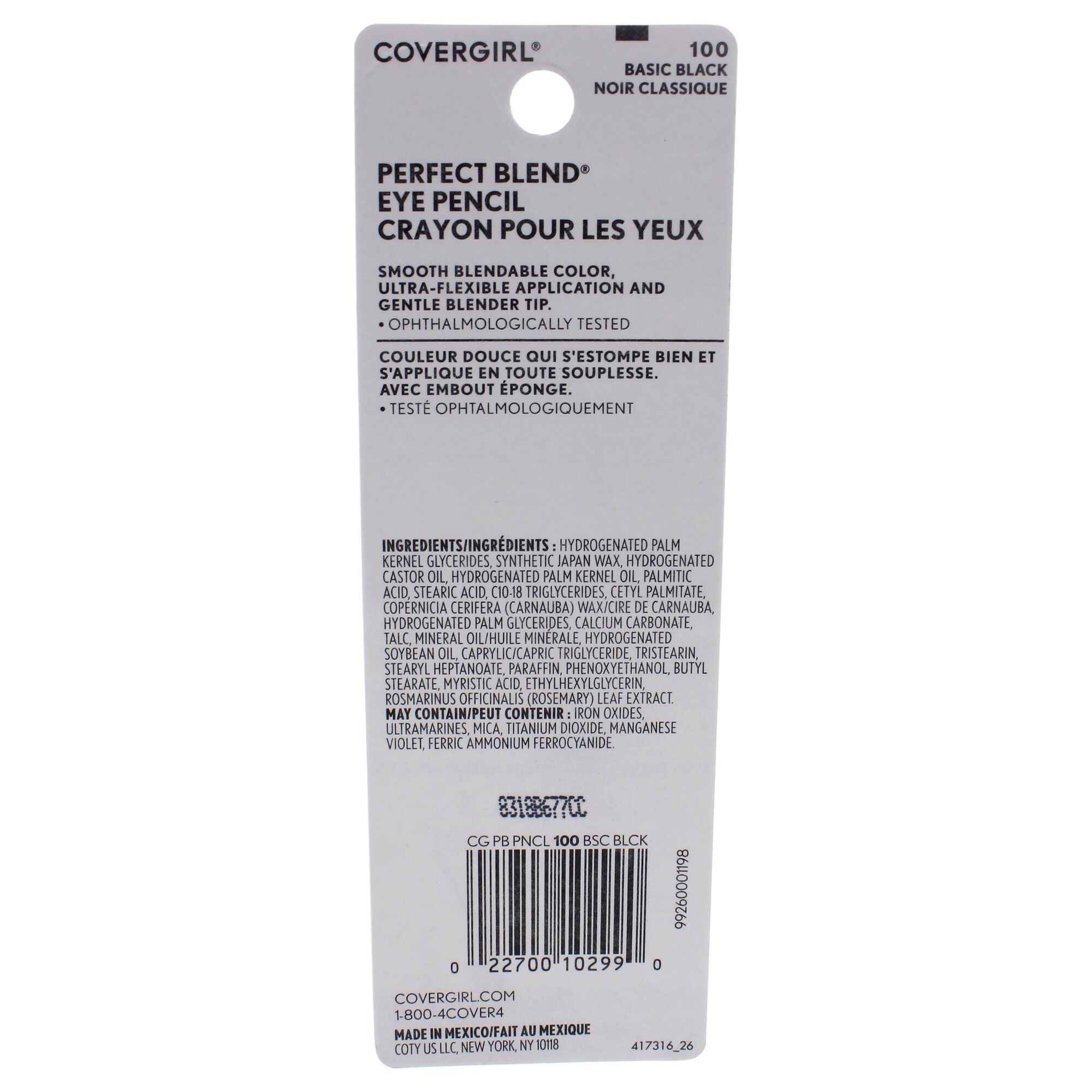 Perfect Blend Eye Pencil - 100 Basic Black by CoverGirl for Women - 0.3 oz Eye Pencil, See Description, alternate image number 1
