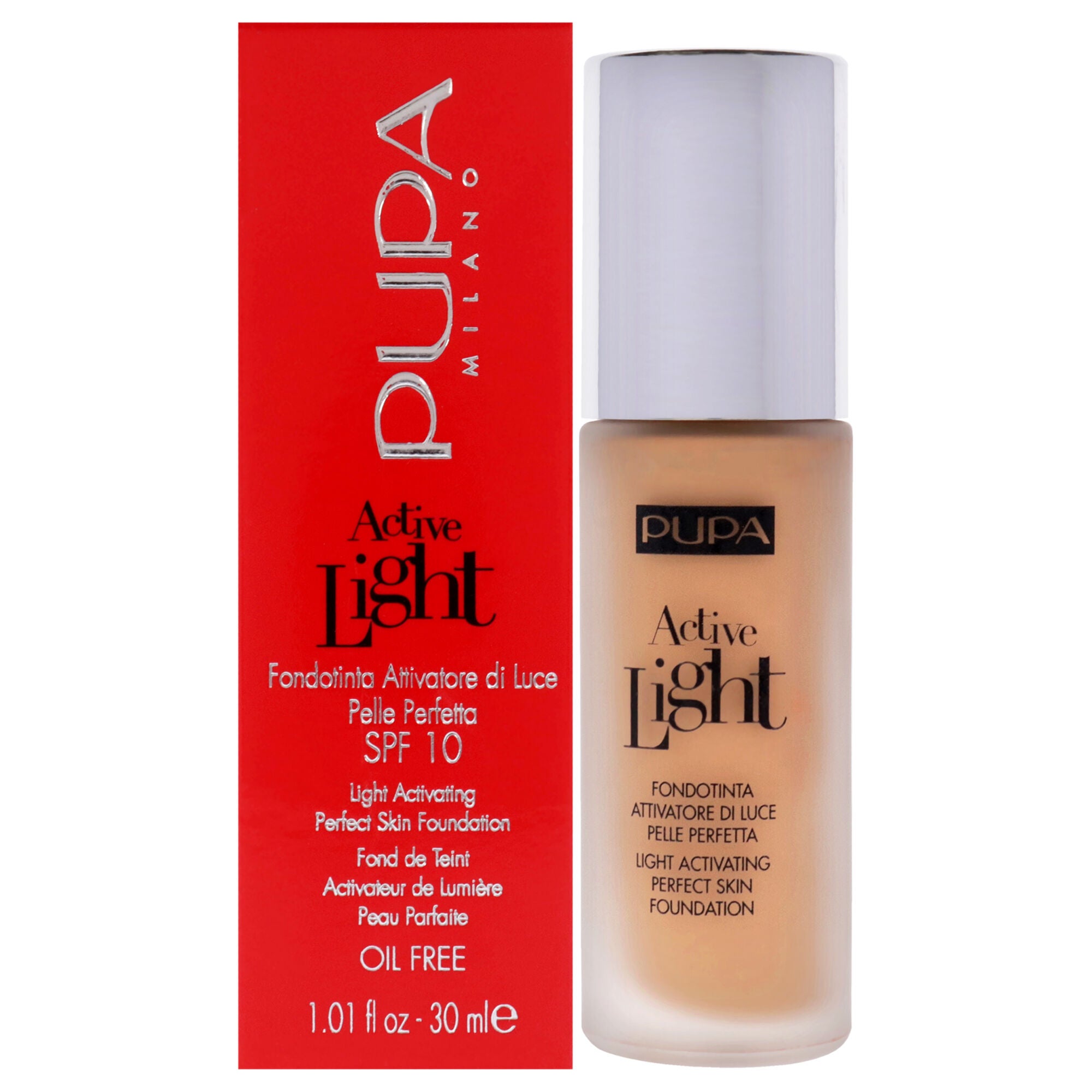 Active Light Light Activating Perfect Skin Foundation SPF 10 - 030 Natural Beige by Pupa Milano for Women - 1.01 oz Foundation, See Description, hi-res image number 0