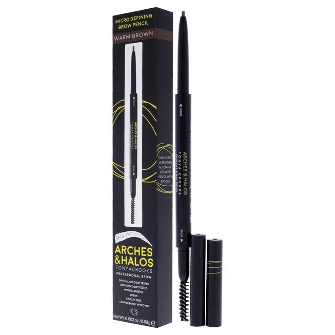 Micro Defining Brow Pencil - Warm Brown by Arches and Halos for Women - 0.003 oz Eyebrow Pencil, NA, alternate image number null