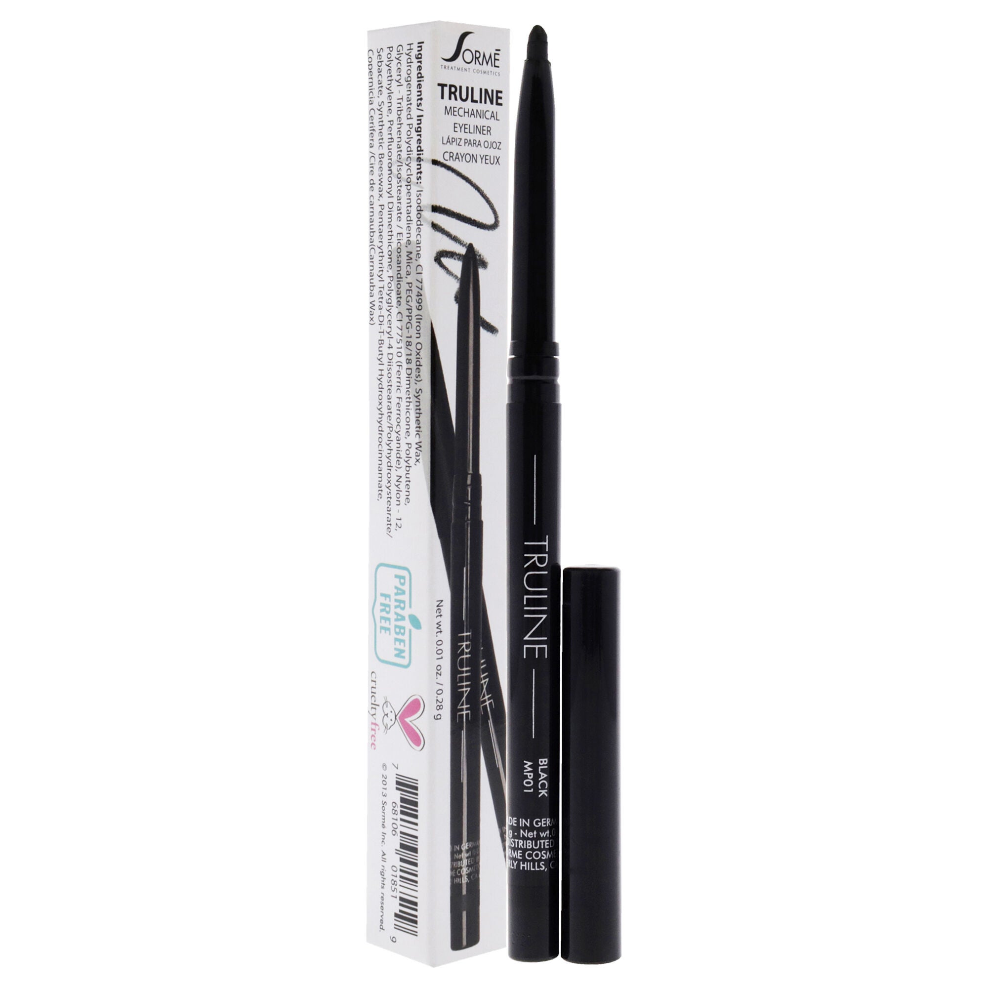 Truline Mechanical Eye Pencil - MP01 Black by Sorme Cosmetics for Women - 0.01 oz Eye Pencil, See Description, alternate image number 2
