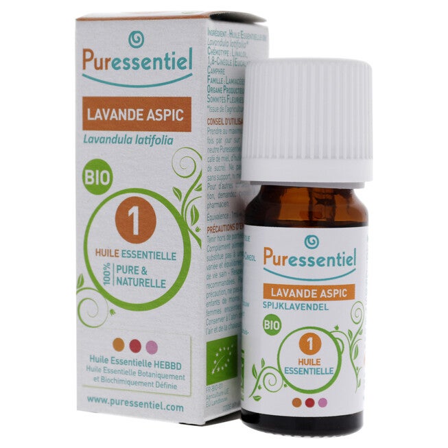 Organic Essential Oil - Spike Lavender by Puressentiel for Unisex - 0.3 oz Oil, NA, alternate image number null