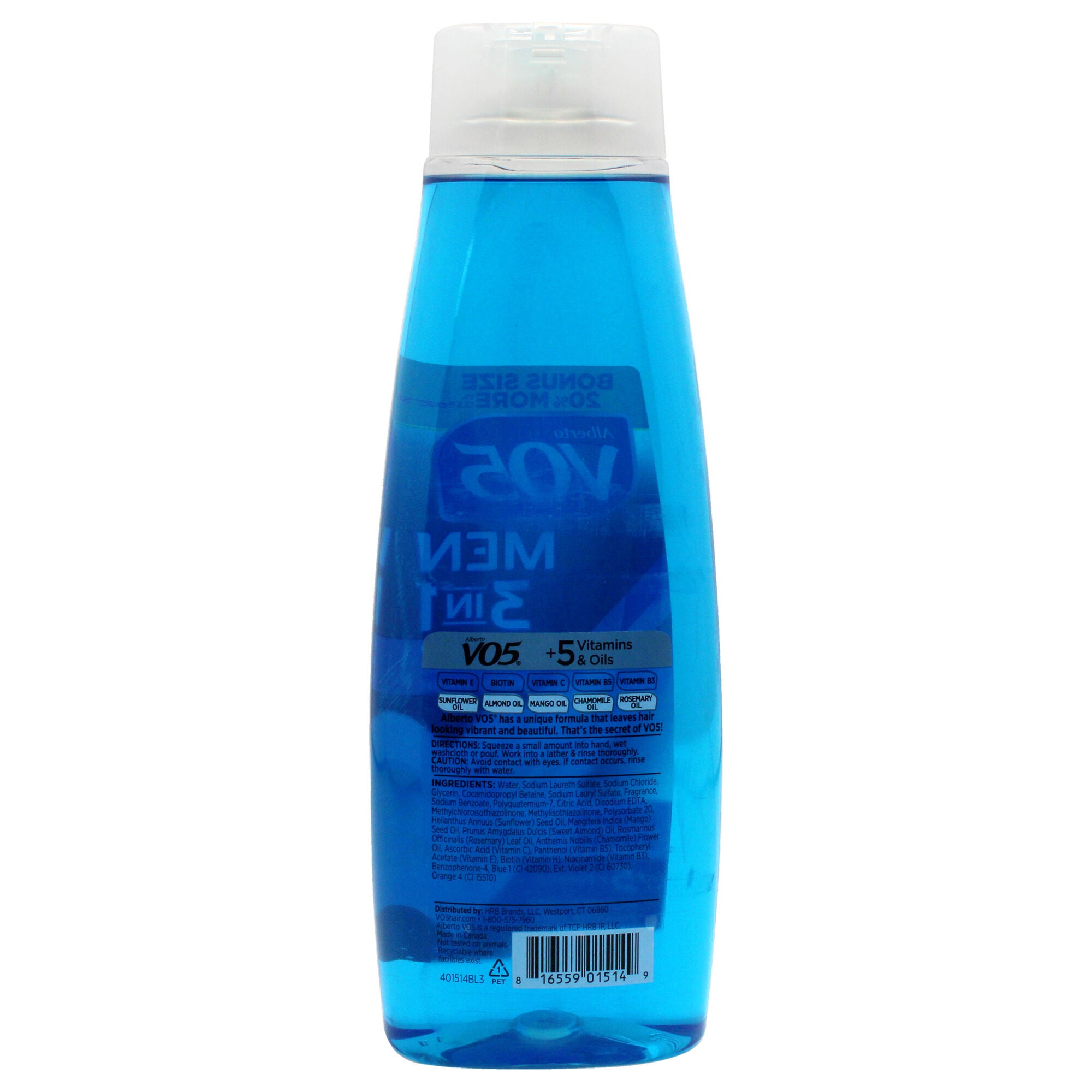 3-in-1 Ocean Surge Shampoo Conditioner and Body Wash by Alberto VO5 for Unisex - 15 oz Body Wash, See Description, alternate image number 1