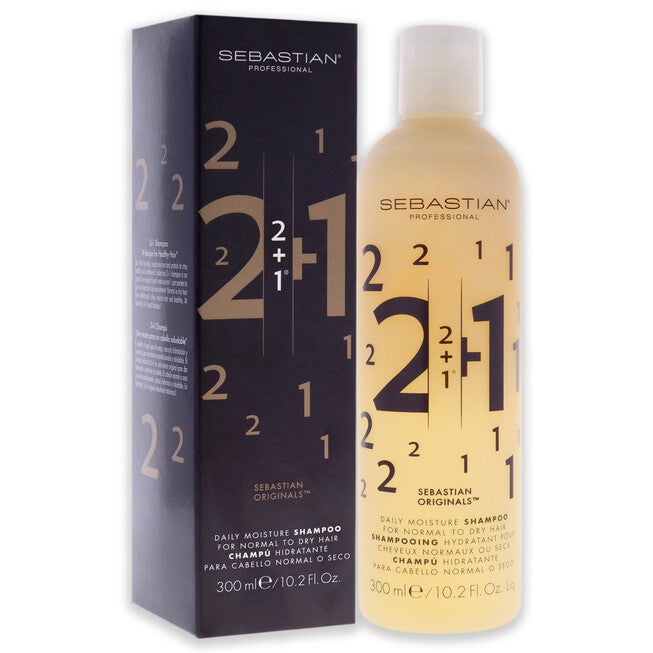 2 Plus 1 Daily Moisture Shampoo by Sebastian for Unisex - 10.2 oz Shampoo, , alternate image number null