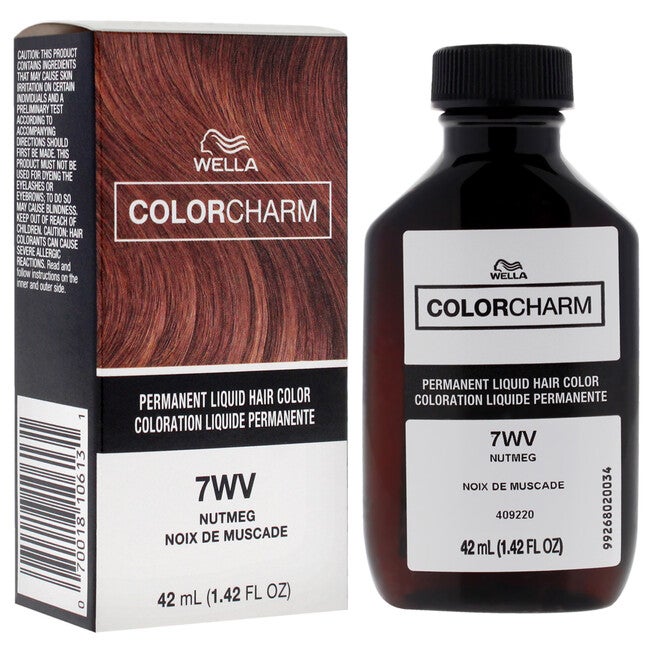 Color Charm Permanent Liquid Hair Color - 7WV Nutmeg by Wella for Unisex - 1.42 oz Hair Color, See Description, alternate image number null