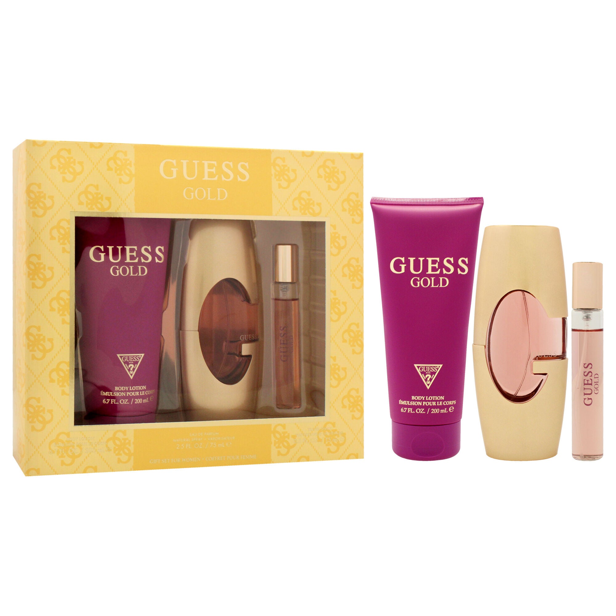 Guess Gold by Guess for Women - 3 Pc Gift Set 2.5oz EDP Spray, 0.5oz Travel Spray, 6.7oz Body Lotion, See Description, alternate image number 2