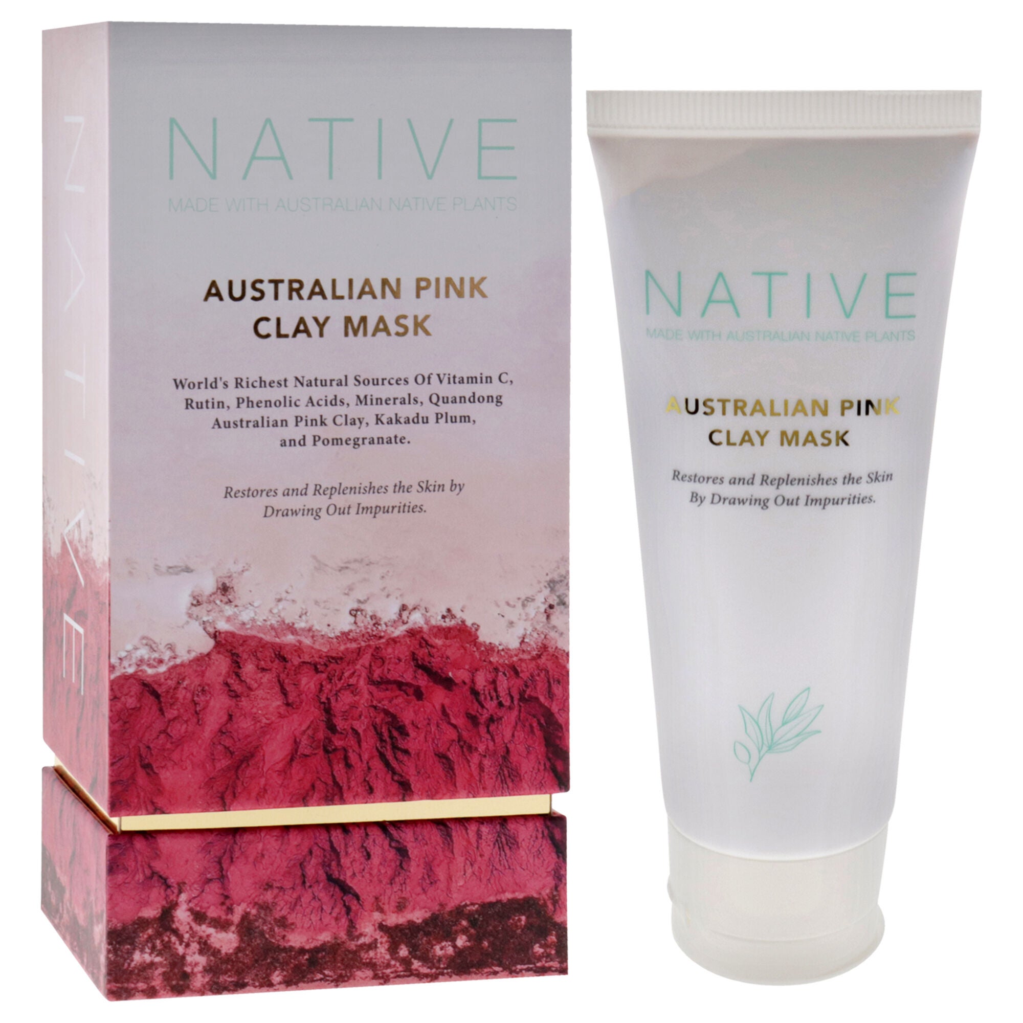 Native Australian Pink Clay Mask by Klara for Women - 3.38 oz Mask, See Description, alternate image number 1