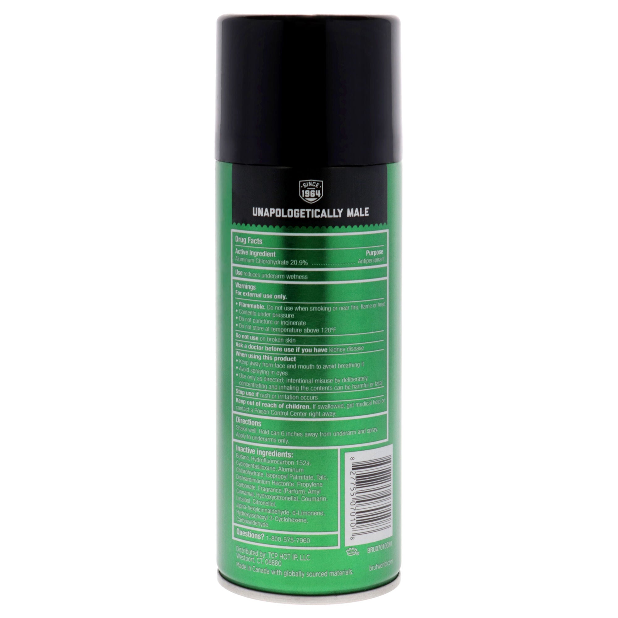 Classic Scent Antiperspirant and Deodorant Spray by Brut for Unisex - 6 oz Deodorant Spray, See Description, alternate image number 2