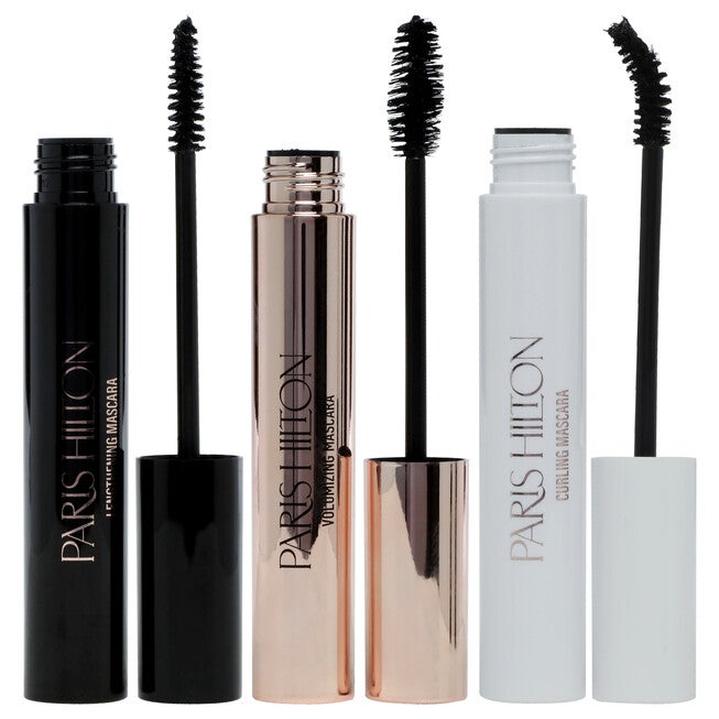 Steal The Show Mascara Trio by Paris Hilton Cosmetics for Women - 3 Pc 0.27oz Lengthening Mascara, 0.27oz Volumizing Mascara, 0.27oz Curling Mascara, NA, alternate image number null