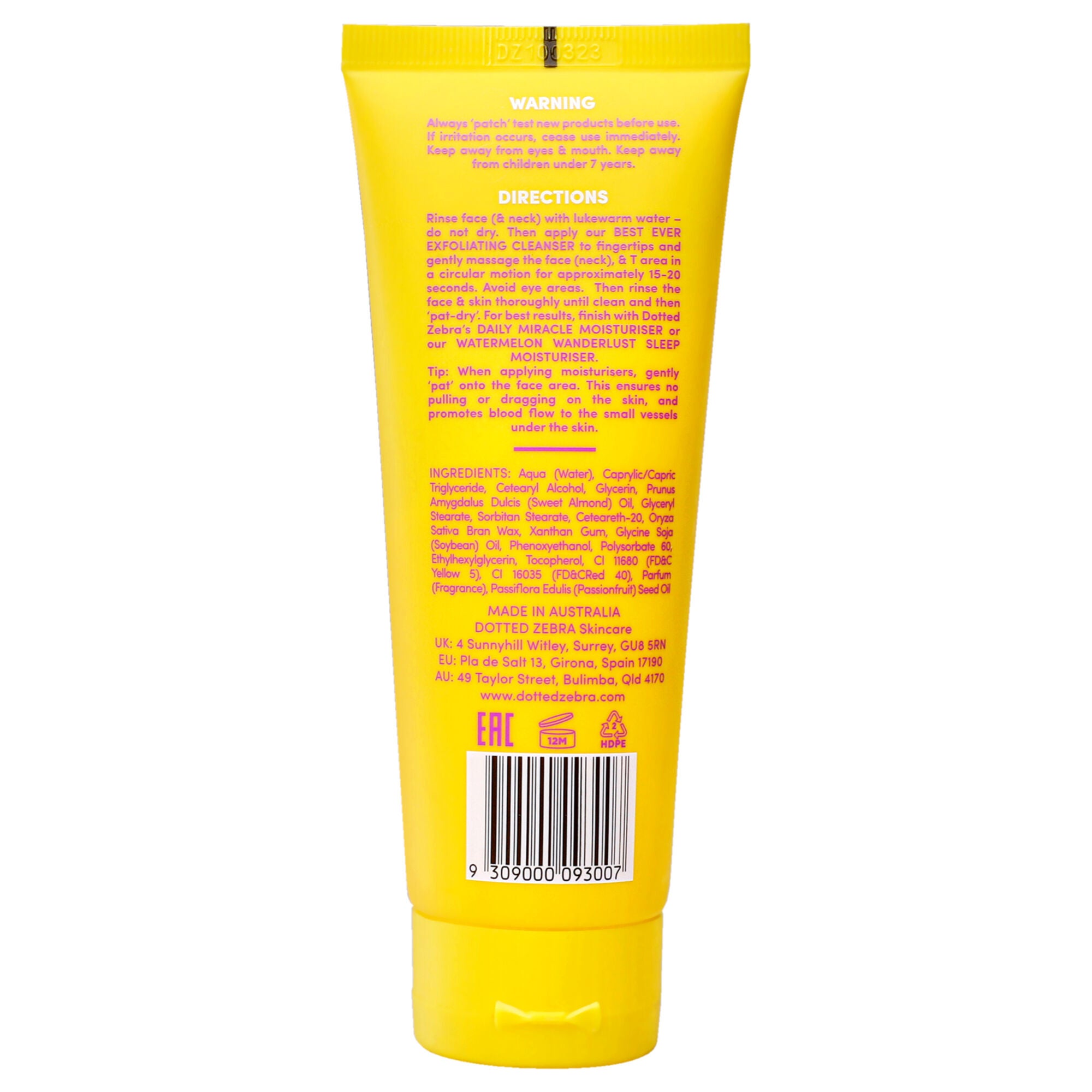 Best Ever Exfoliating Cleanser by Dotted Zebra for Women - 3.16 oz Cleanser, , alternate image number 4