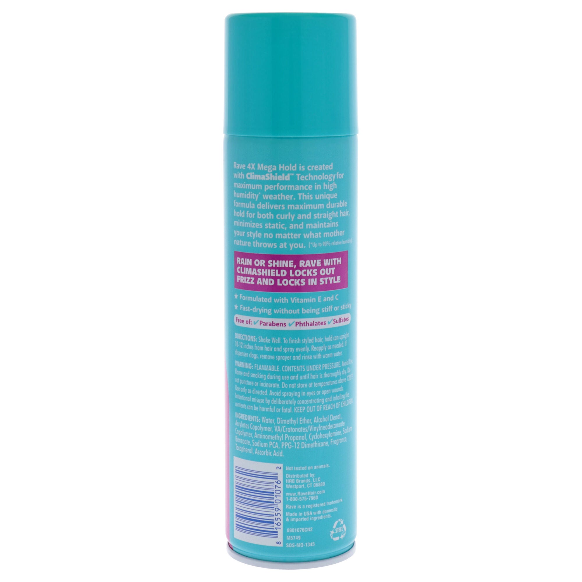 4X Mega Scented Aerosol Hairspray by Rave for Unisex - 11 oz Hair Spray, See Description, alternate image number 1