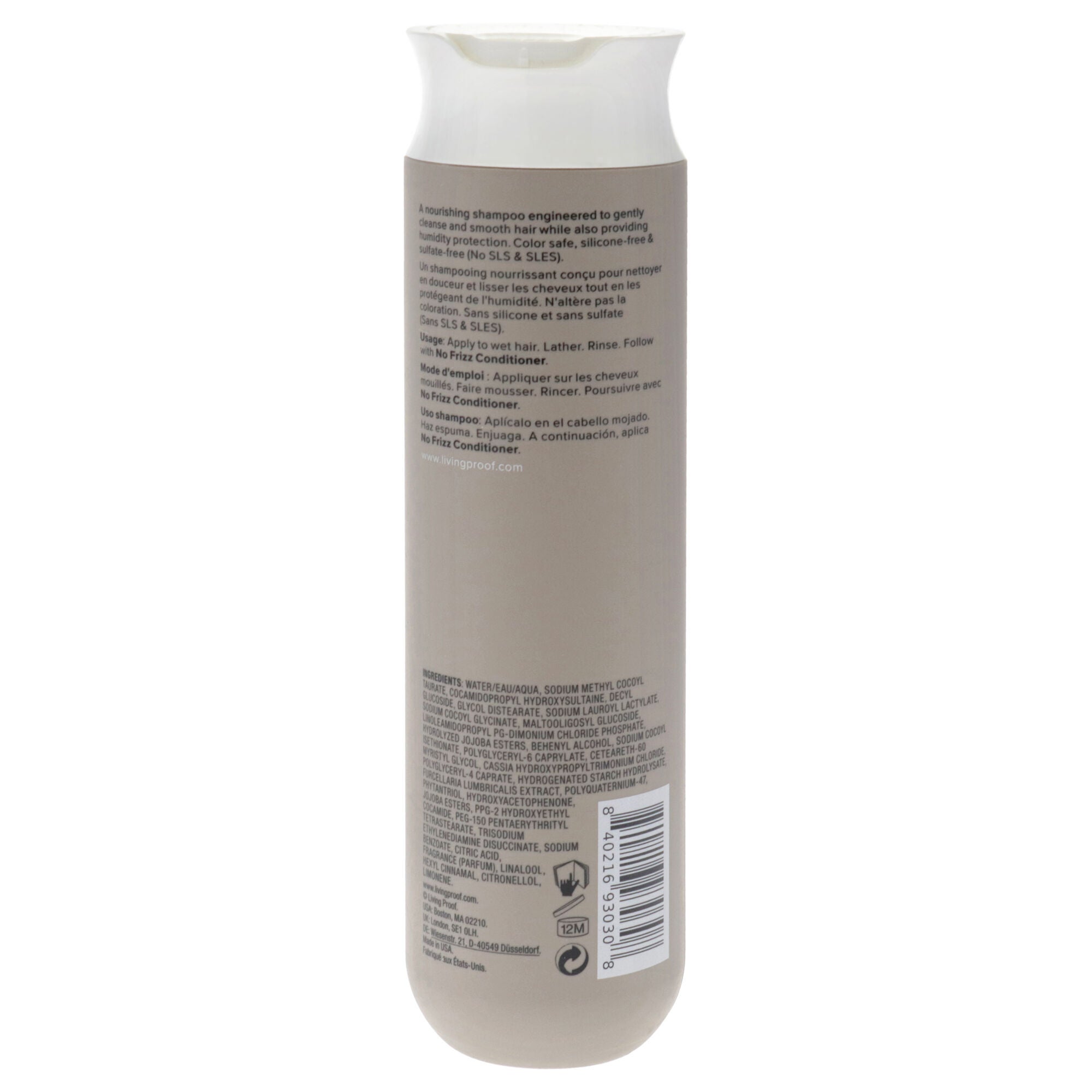 No Frizz Shampoo by Living Proof for Unisex - 8 oz Shampoo, See Description, alternate image number 1