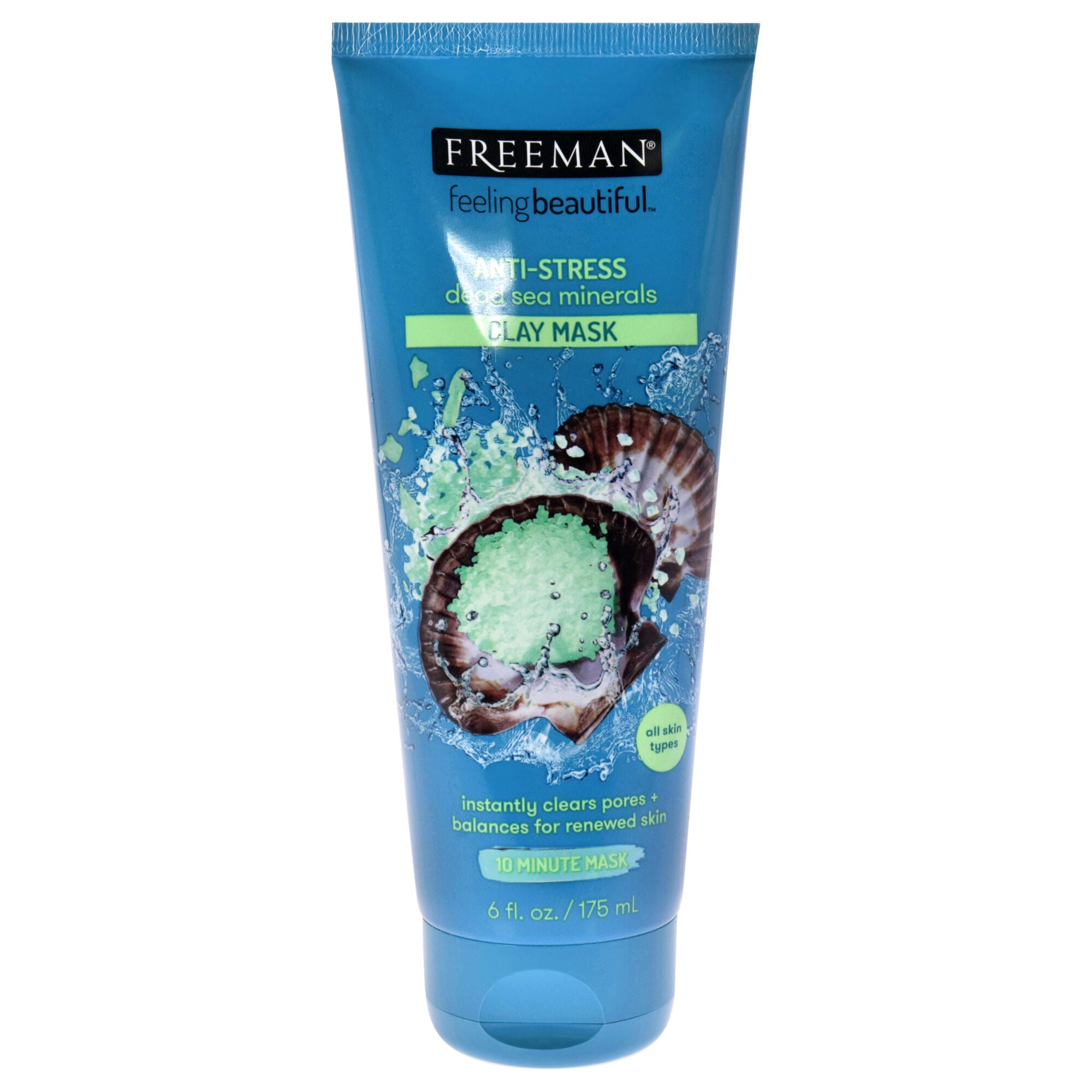 Feeling Beautiful Facial Anti-Stress Mask Dead Sea Minerals by Freeman for Unisex - 6 oz Mask, See Description, hi-res image number 0