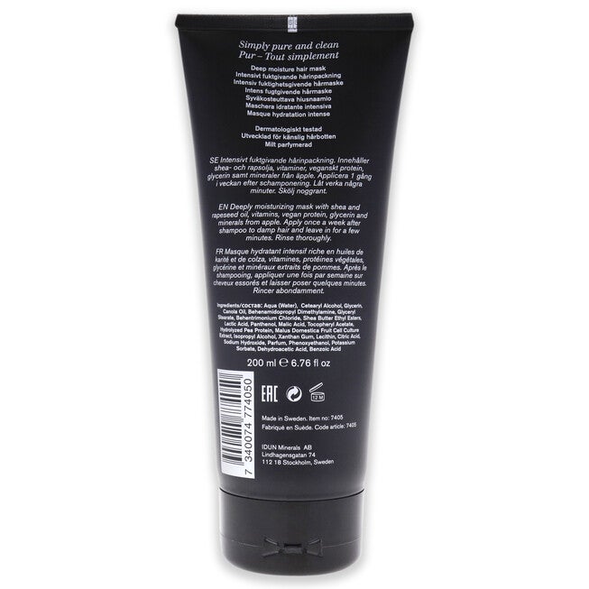 Deep Moisture Hair Mask by Idun Minerals for Unisex - 6.76 oz Masque, , alternate image number null