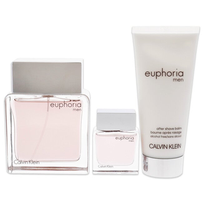Euphoria by Calvin Klein for Men - 3 Pc Gift Set 3.3oz EDT Spray, 0.5oz EDT Splash, 3.3oz After Shave Balm, NA, alternate image number null