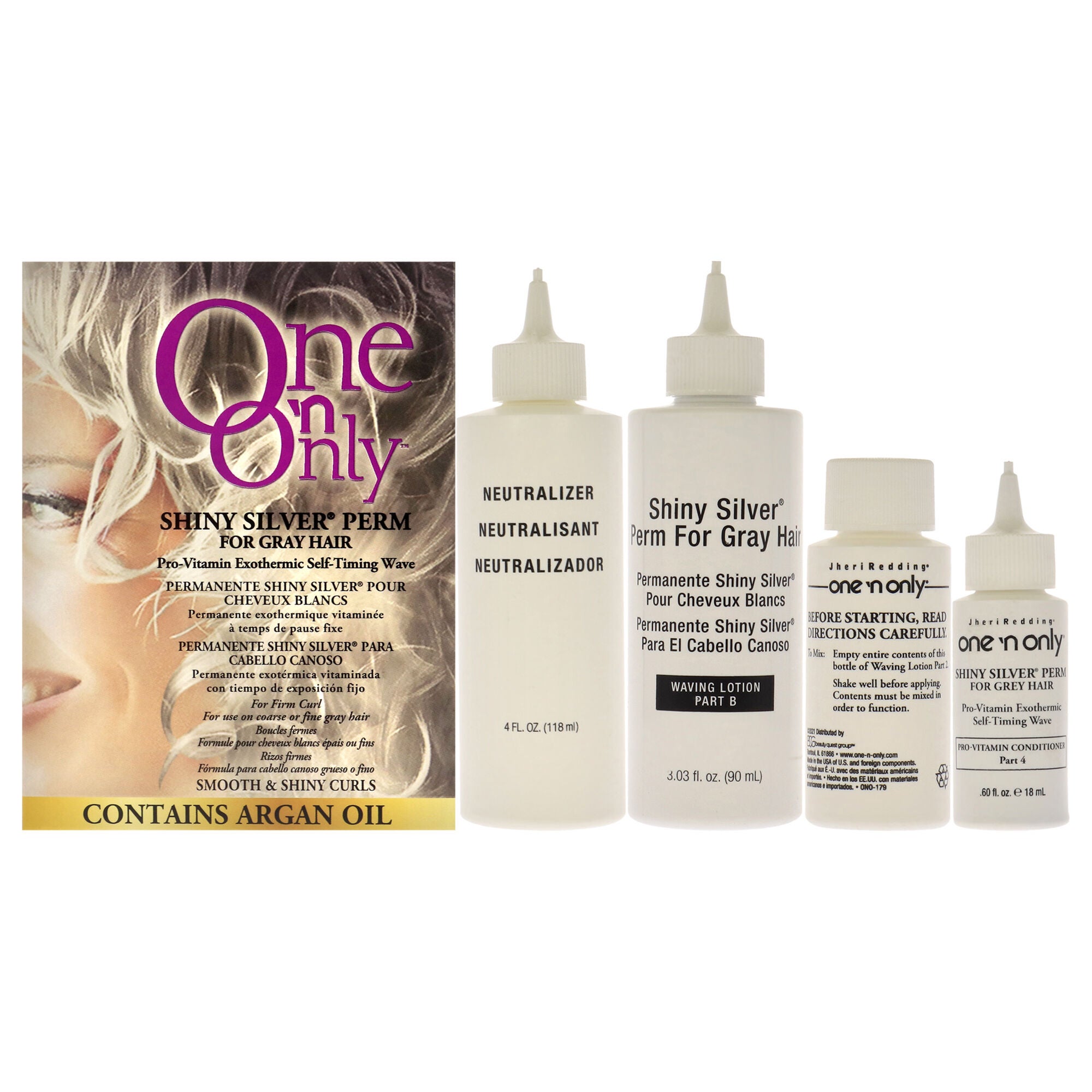 Shiny Silver Perm by One n Only for Unisex - 1 Pc Treatment, See Description, hi-res image number 0
