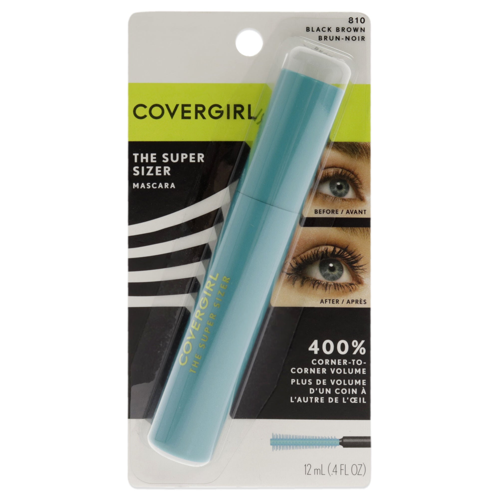 The Super Sizer Mascara - 810 Black Brown by CoverGirl for Women - 0.4 oz Mascara, See Description, hi-res image number 0