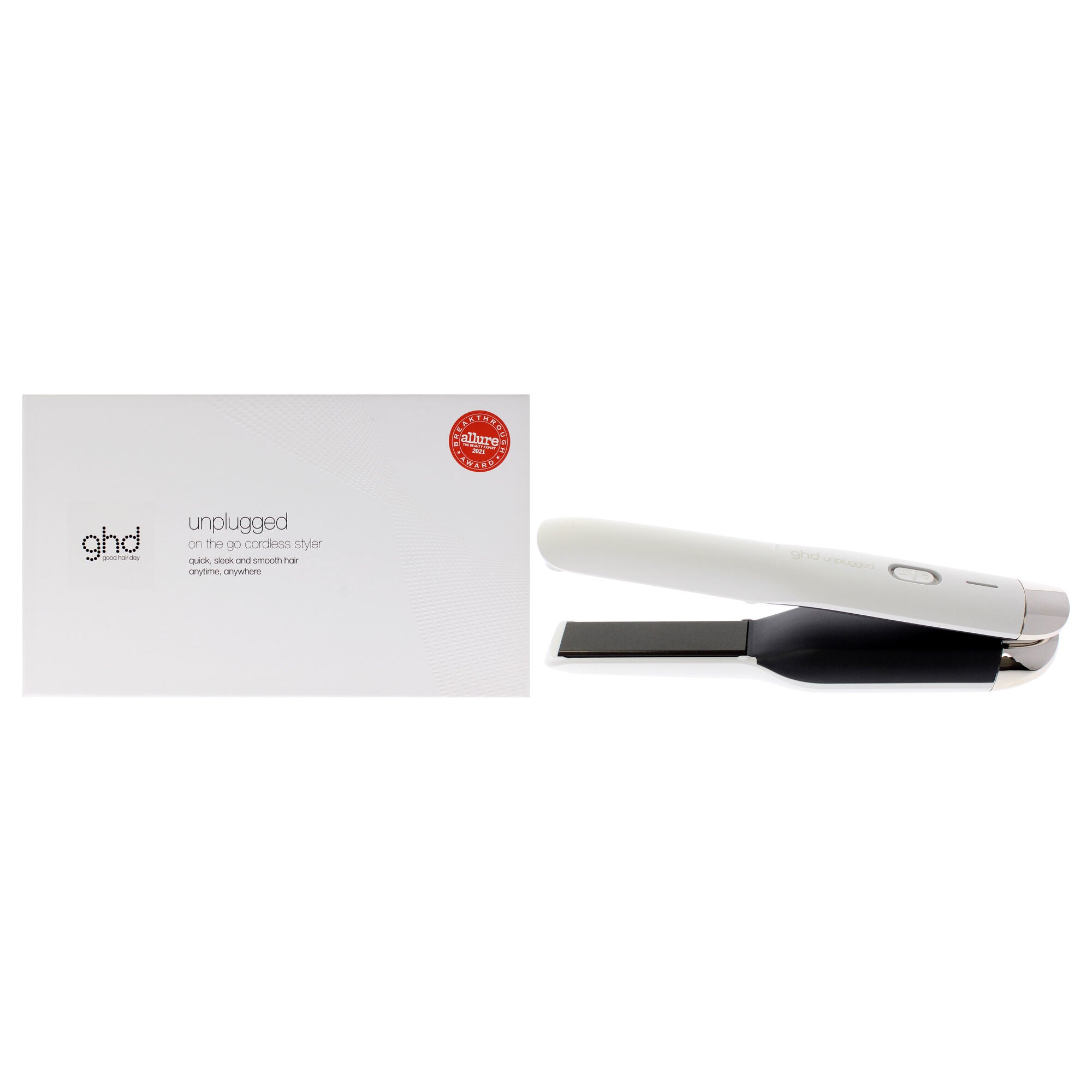GHD Unplugged Cordless Styler - White by GHD for Unisex - 1 Inch Flat Iron, See Description, hi-res image number 0