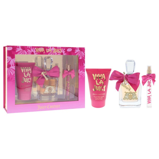 Viva La Juicy by Juicy Couture for Women - 3 Pc Gift Set 3.4oz EDP Spray, 0.33oz EDP Spray, 4.2oz Body Souffle, , alternate image number null