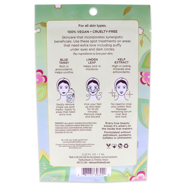 Leave Pretty Anti-Puff Eye Patches by Pacifica for Unisex - 1 Pair Mask, NA, alternate image number null