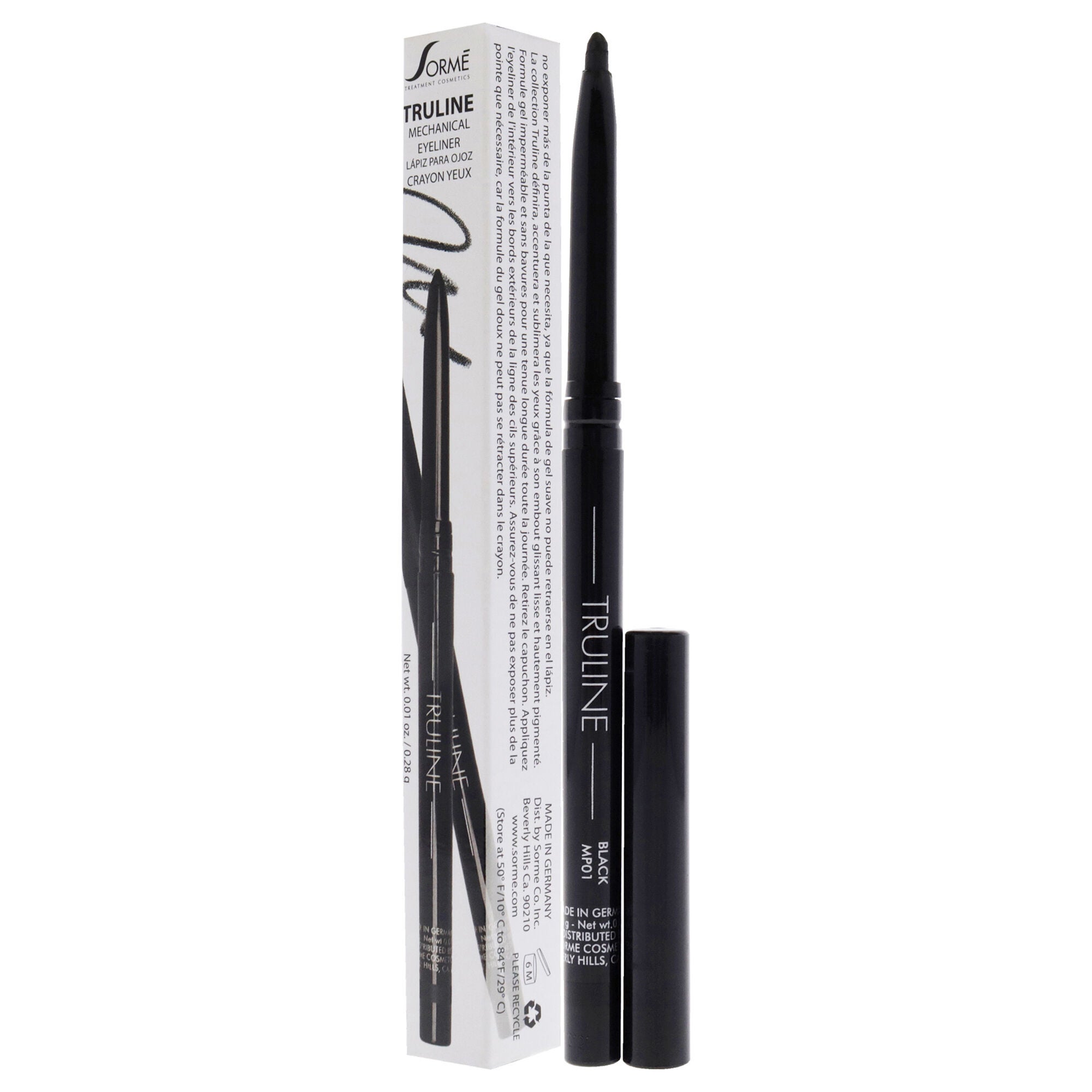Truline Mechanical Eye Pencil - MP01 Black by Sorme Cosmetics for Women - 0.01 oz Eye Pencil, See Description, alternate image number 3