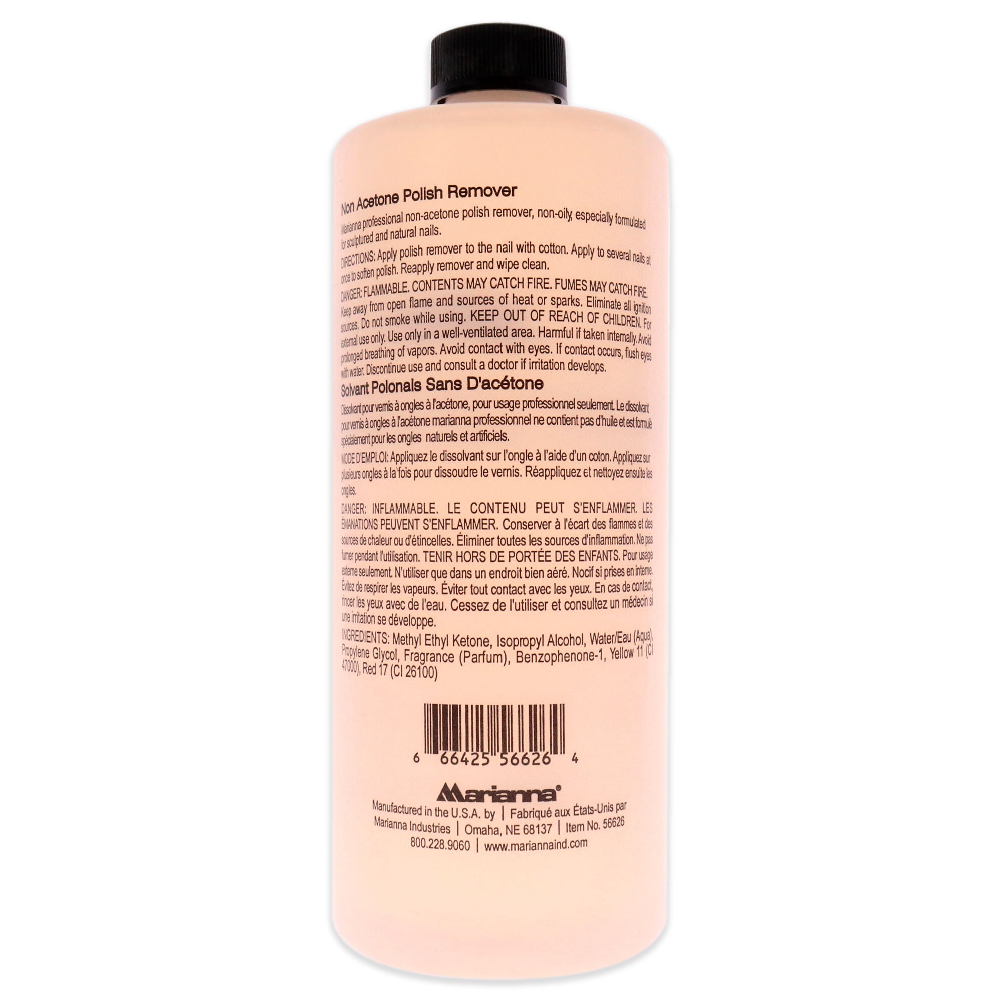 Non-Acetone Polish Remover by Marianna for Women - 32 oz Nail Polish Remover, See Description, alternate image number 2