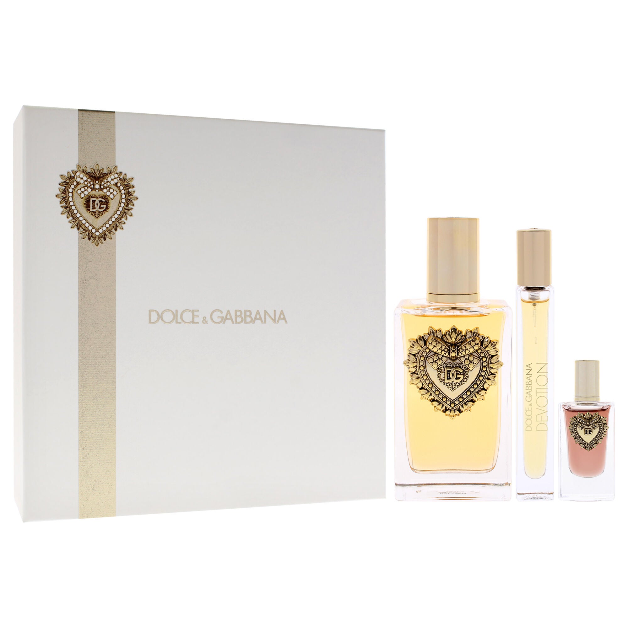 Devotion by Dolce and Gabbana for Women - 3 Pc Gift Set 3.3oz EDP Spray, 0.33oz EDP Spray (Mini), 0.17oz EDP Splash (Mini), Clear, alternate image number 2