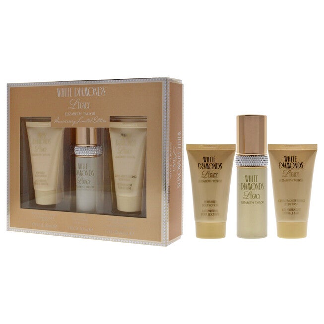 White Diamonds Legacy by Elizabeth Taylor for Women - 3 Pc Gift Set 1oz EDT Spray, 1.7oz Body Wash, 1.7oz Body Lotion, NA, alternate image number null