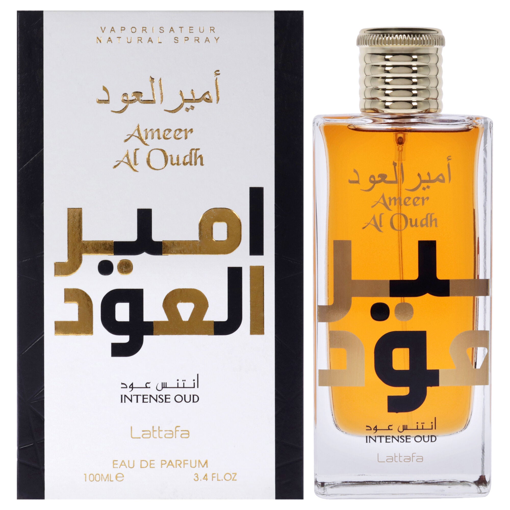 Ameer Al Oudh Intense Oud by Lattafa for Men - 3.4 oz EDP Spray, See Description, hi-res image number 0