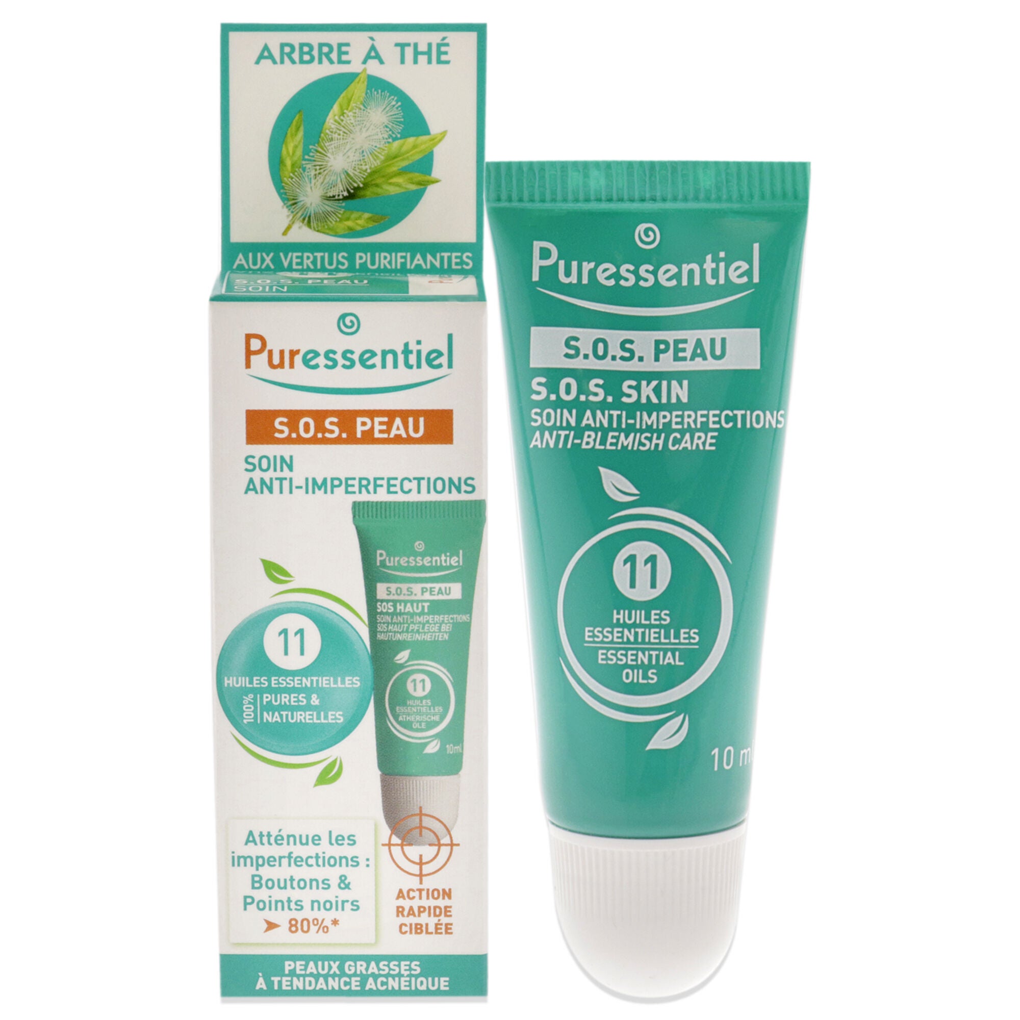 SOS Skin Anti-blemish Care by Puressentiel for Unisex - 0.34 oz Treatment, See Description, hi-res image number 0