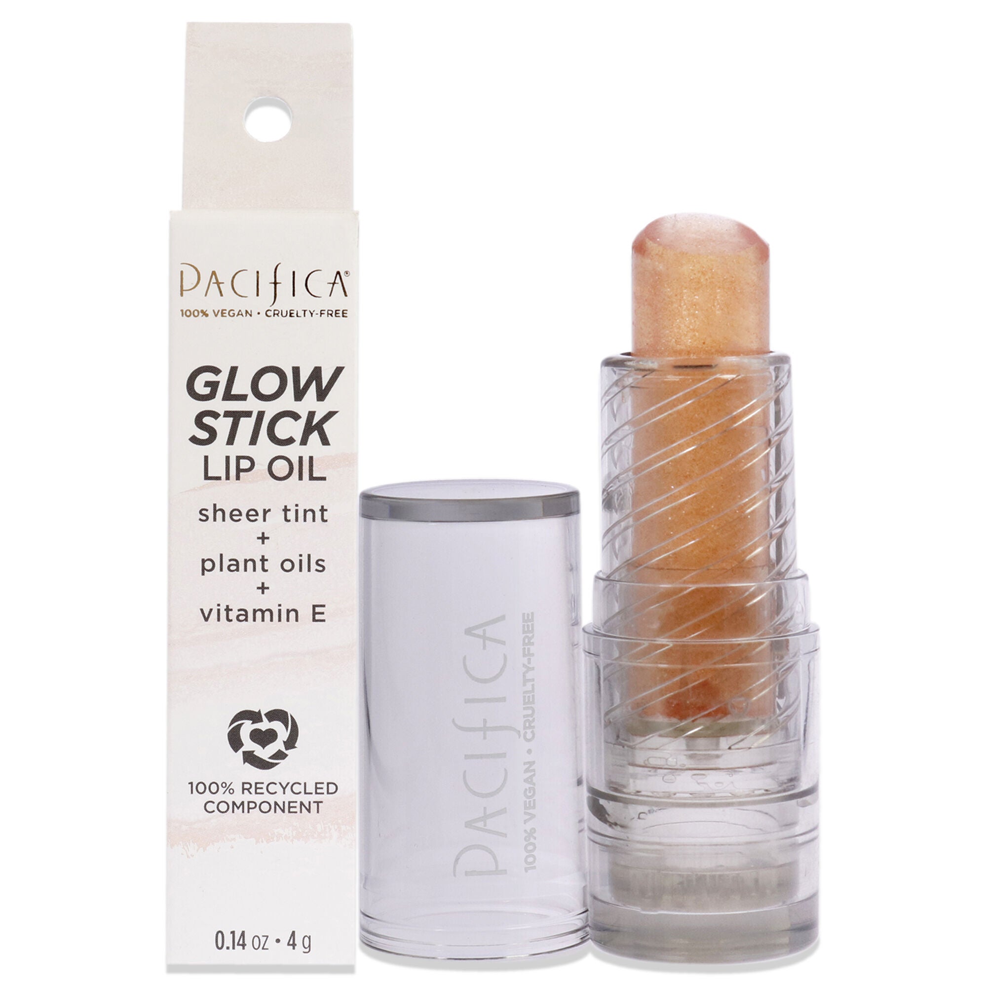 Glow Stick Lip Oil - Pink Sheer by Pacifica for Women - 0.14 oz Lip Oil, See Description, hi-res image number 0
